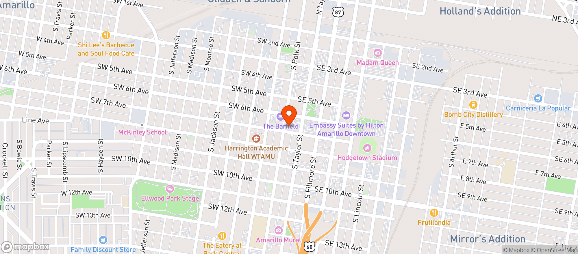 Map showing Six Car Pub & Brewery