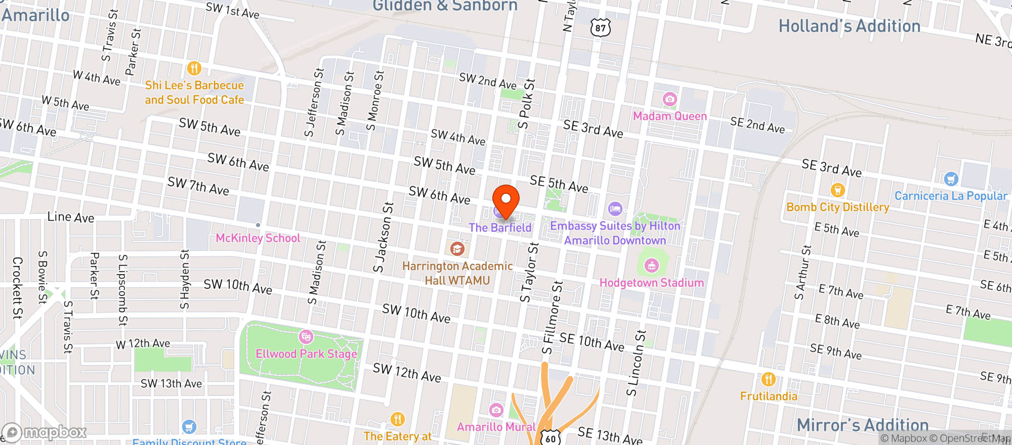 Map showing Charlees Chicken