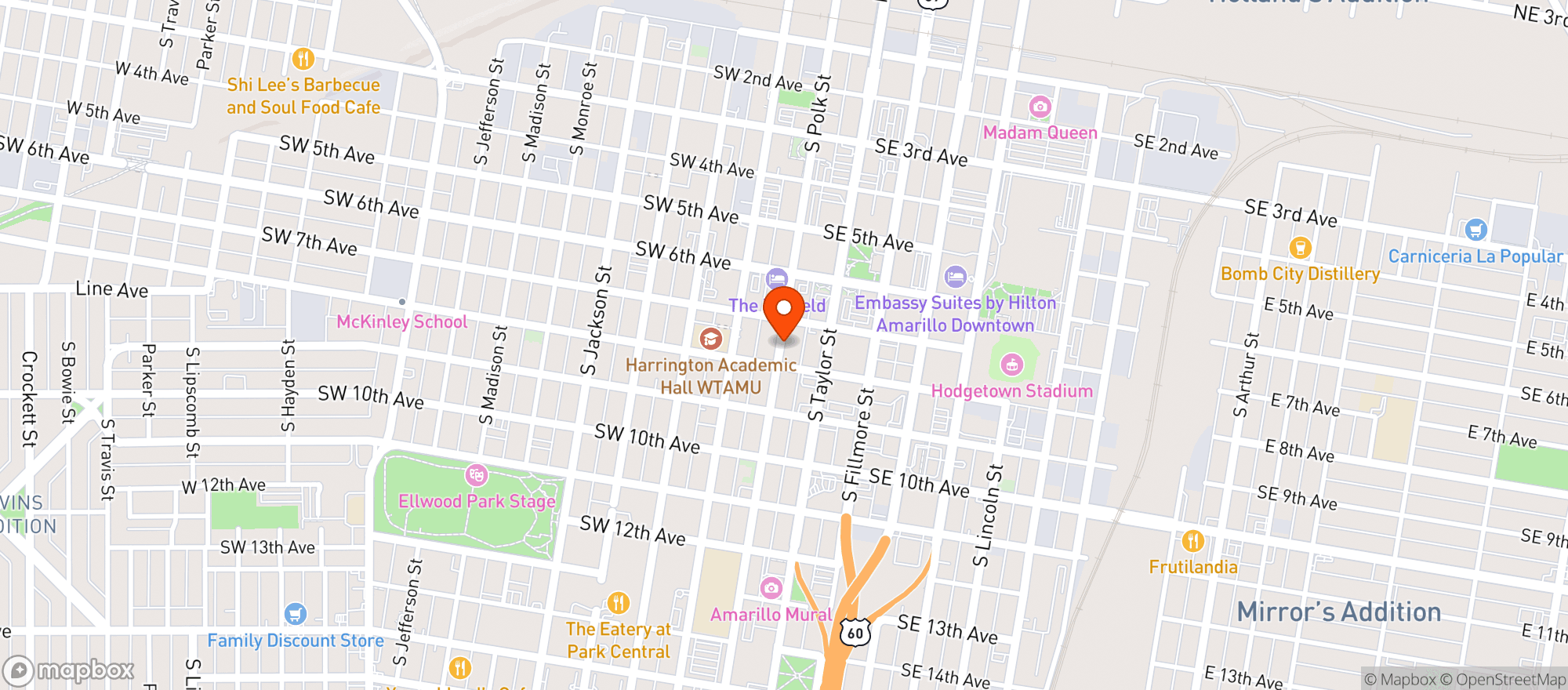 Map showing Chesneys Whiskey Saloon
