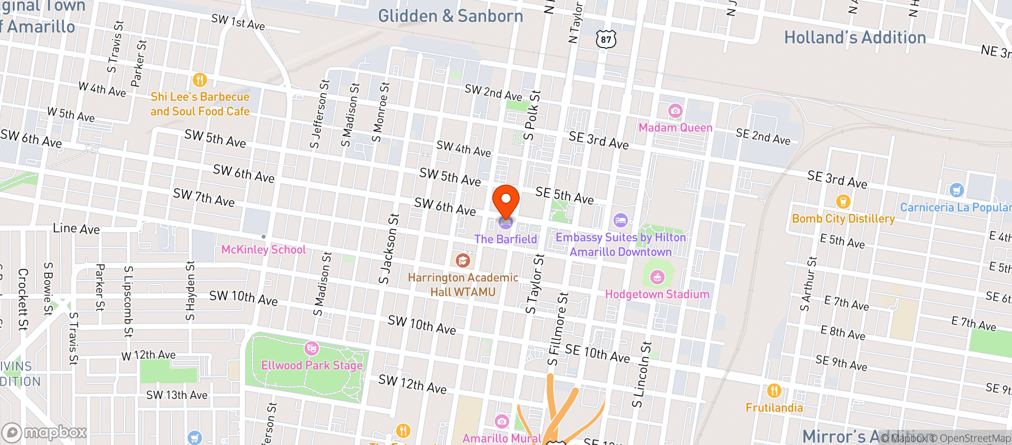 Map showing The Barfield Autograph #a0099331