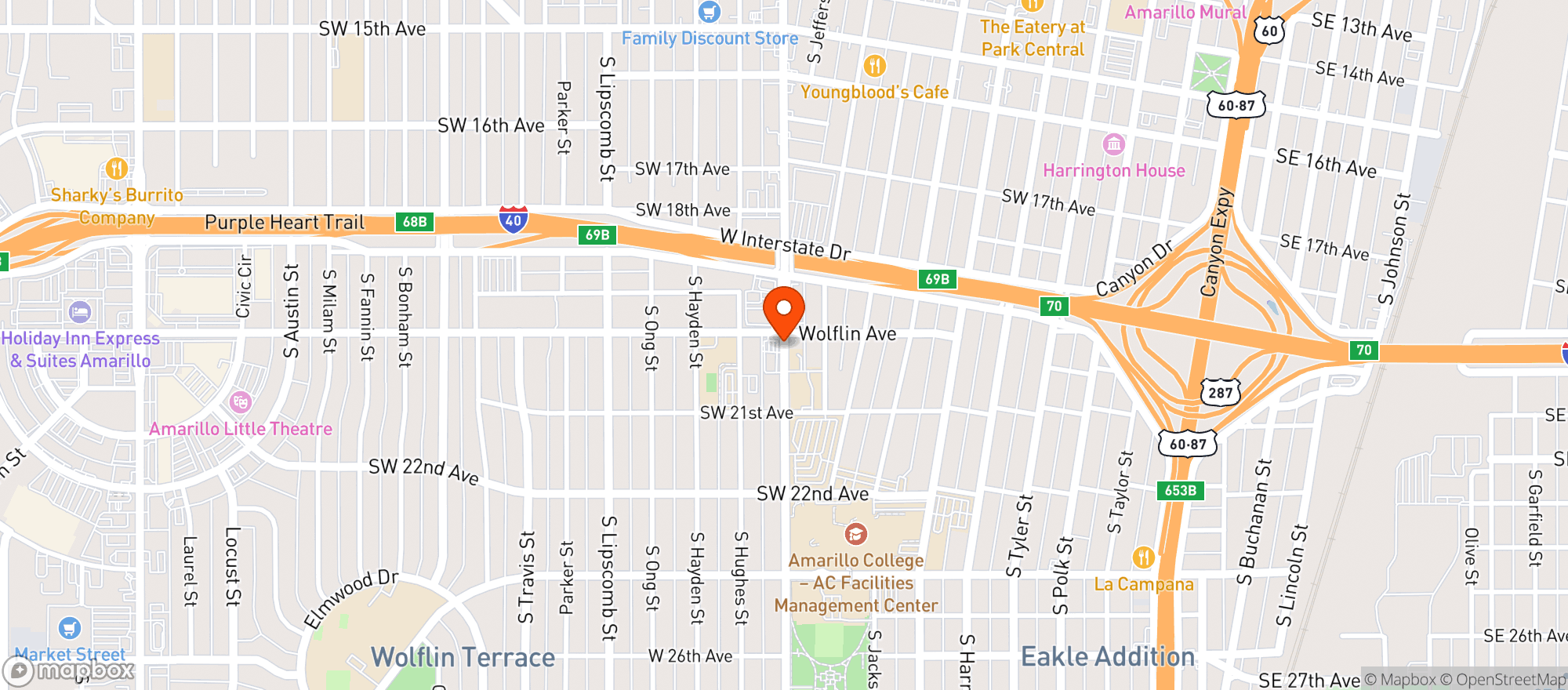 Map showing Toot N Totum