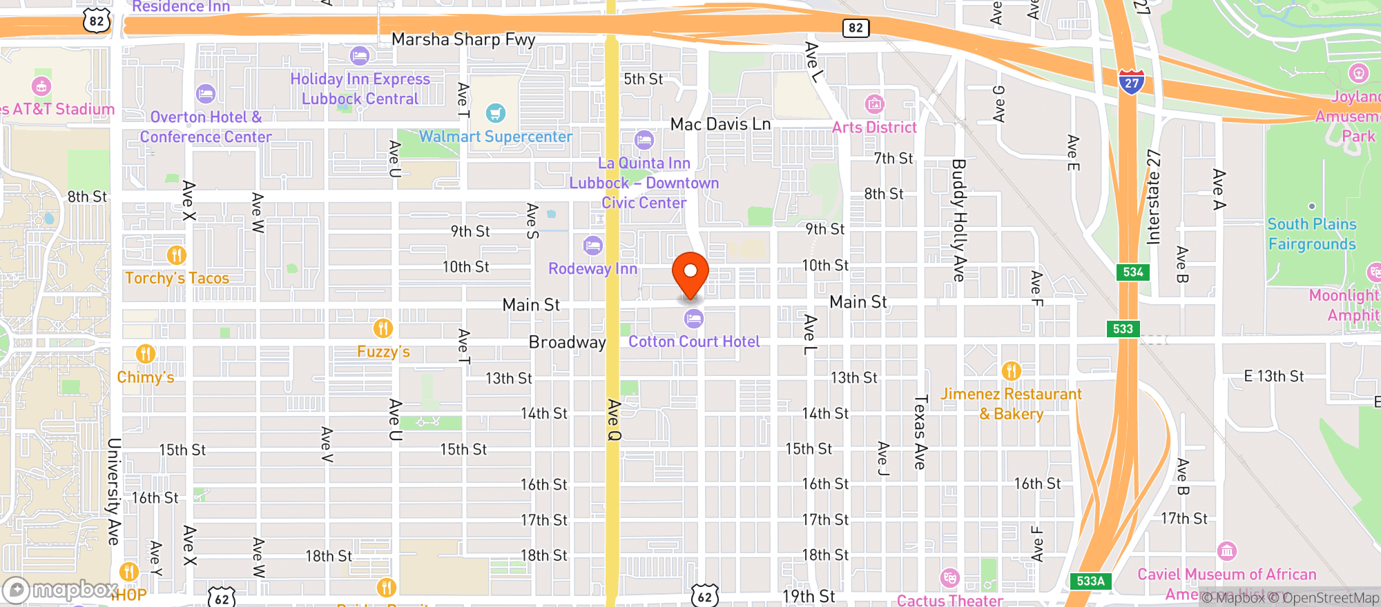 Map showing Robles Taqueria