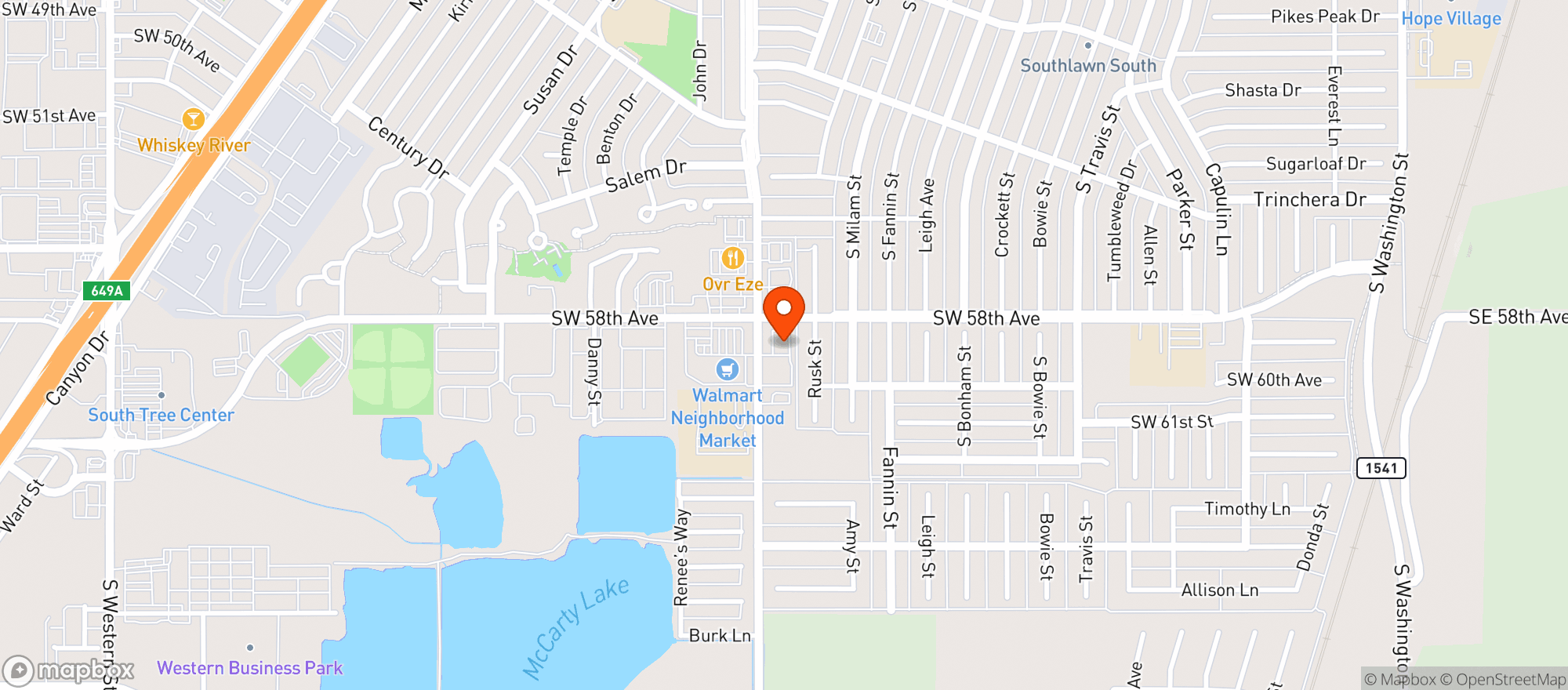 Map showing Toot N Totum Food Store #15