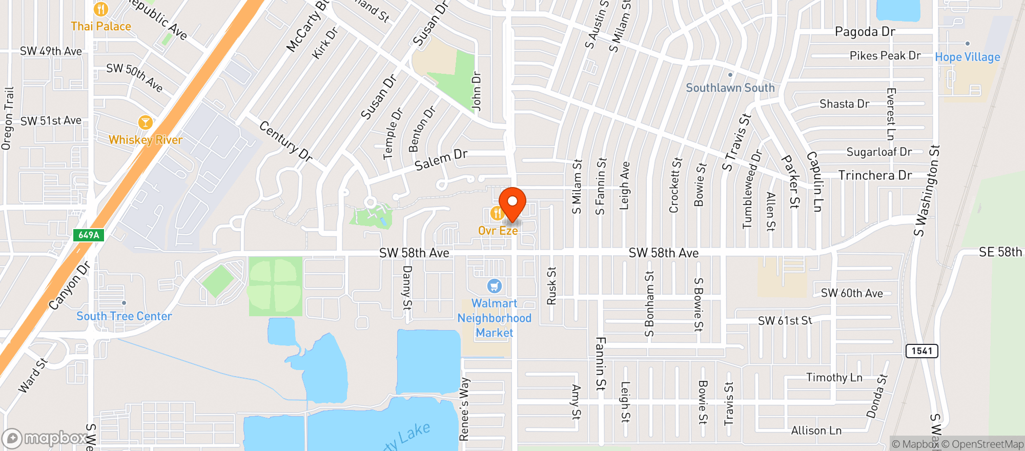 Map showing Joe Taco