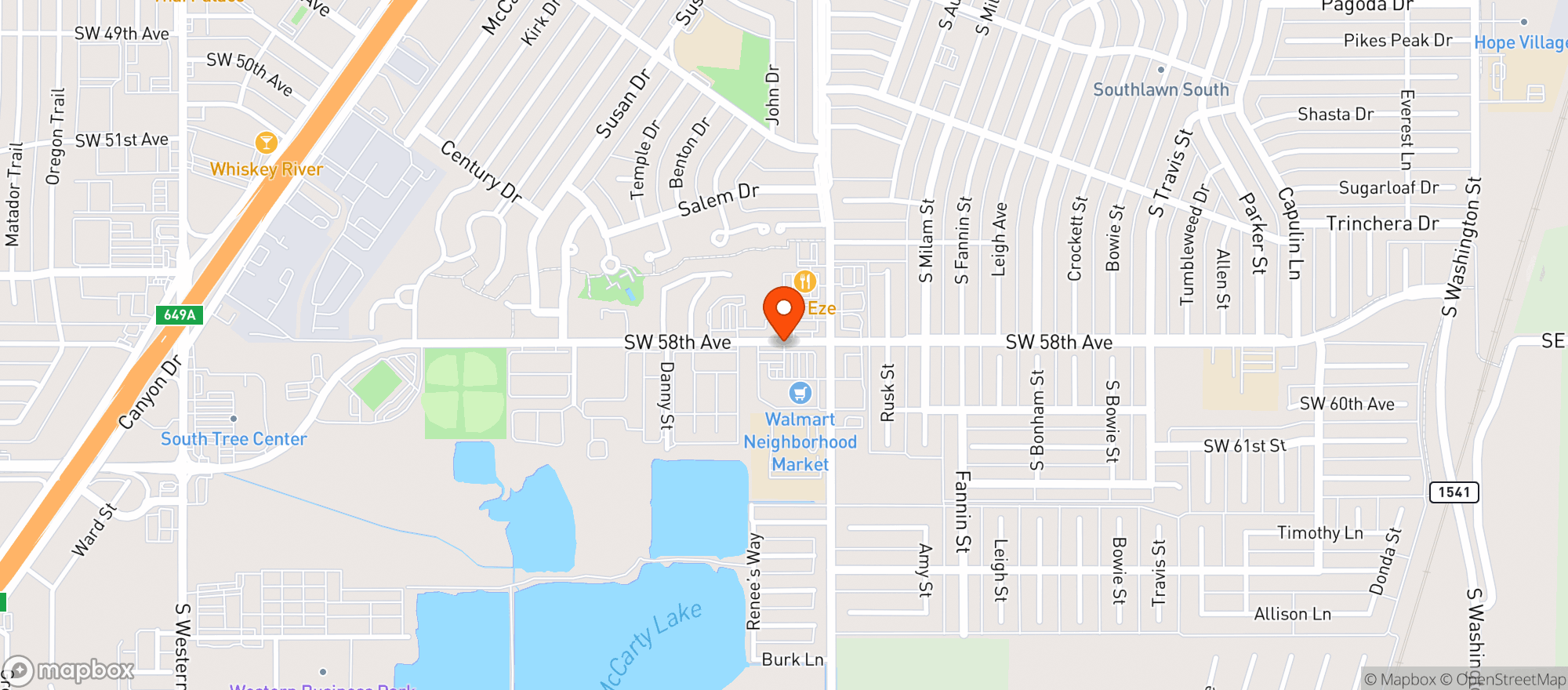 Map showing Walmart Neighborhood Mkt