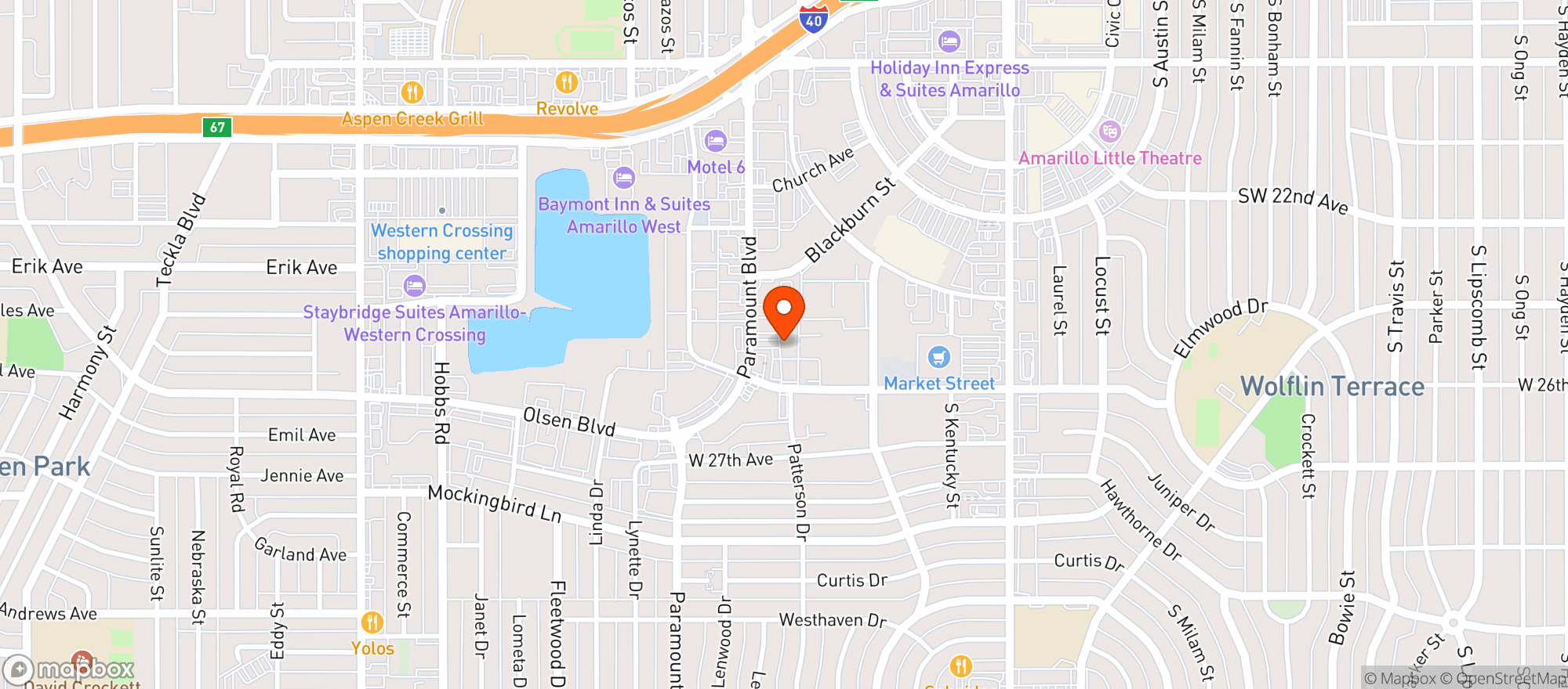 Map showing Mulligans Sports Pub