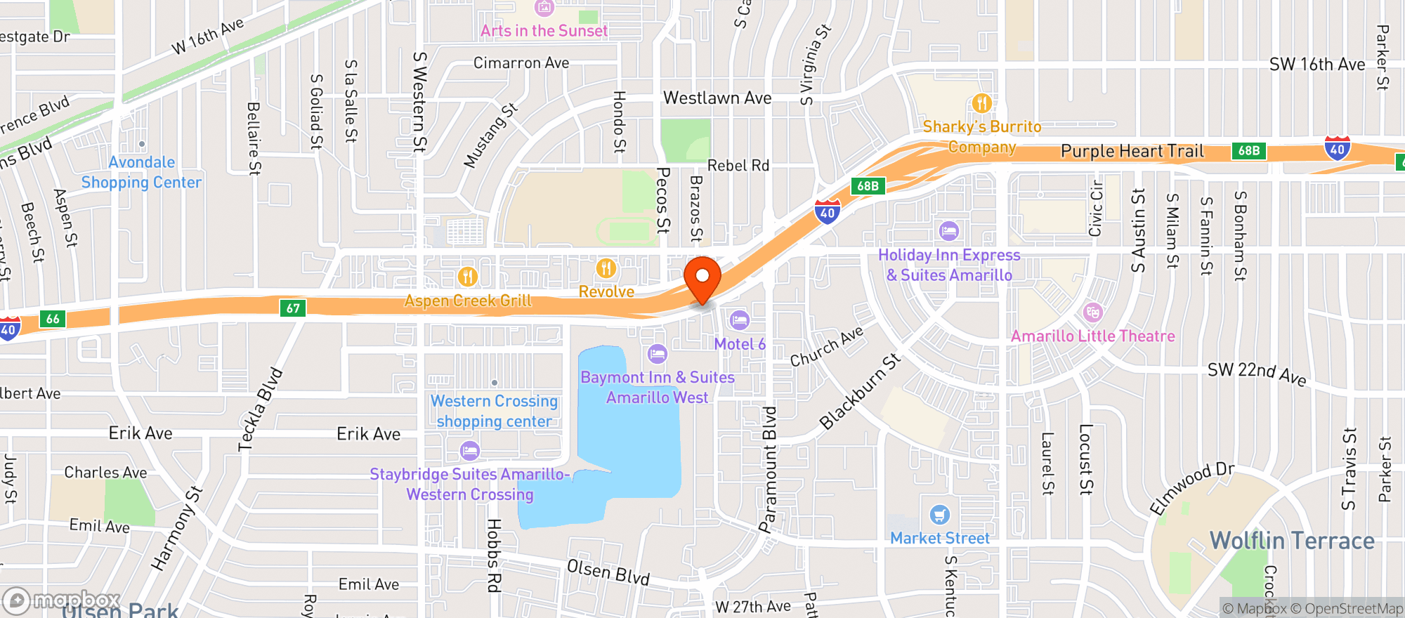 Map showing Red Lobster