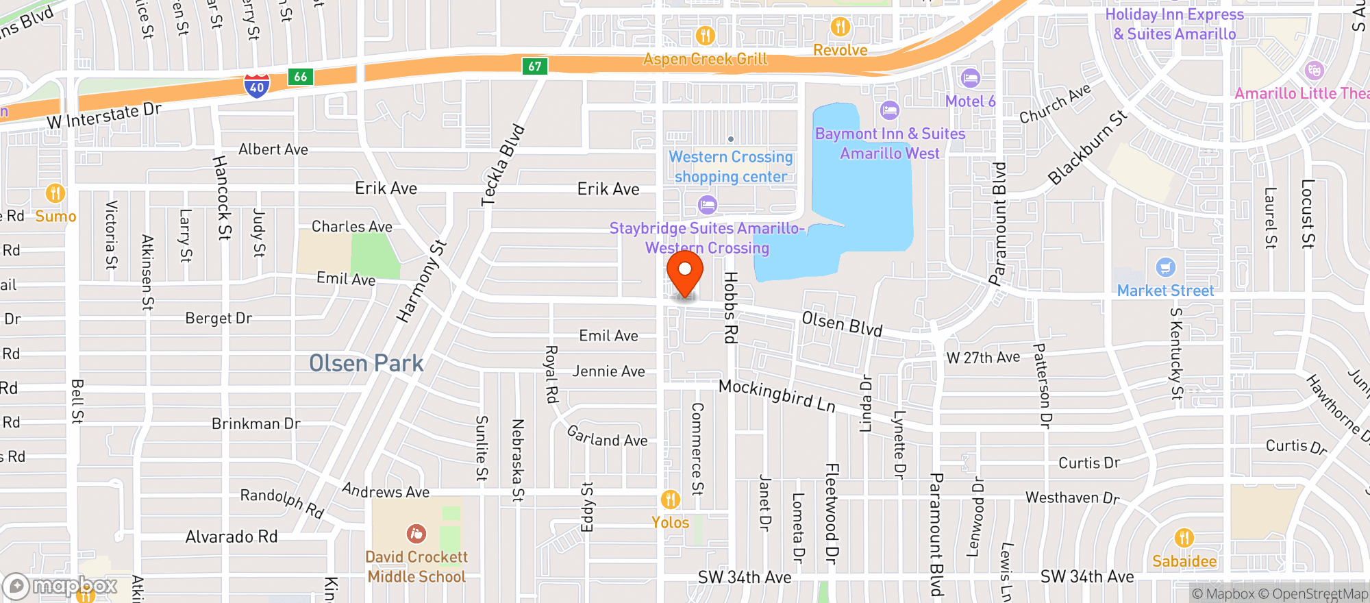 Map showing The Liquor Store