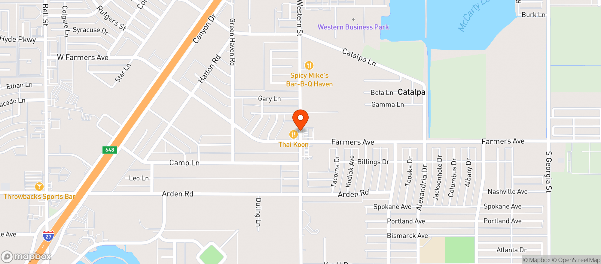 Map showing Toot N Totum