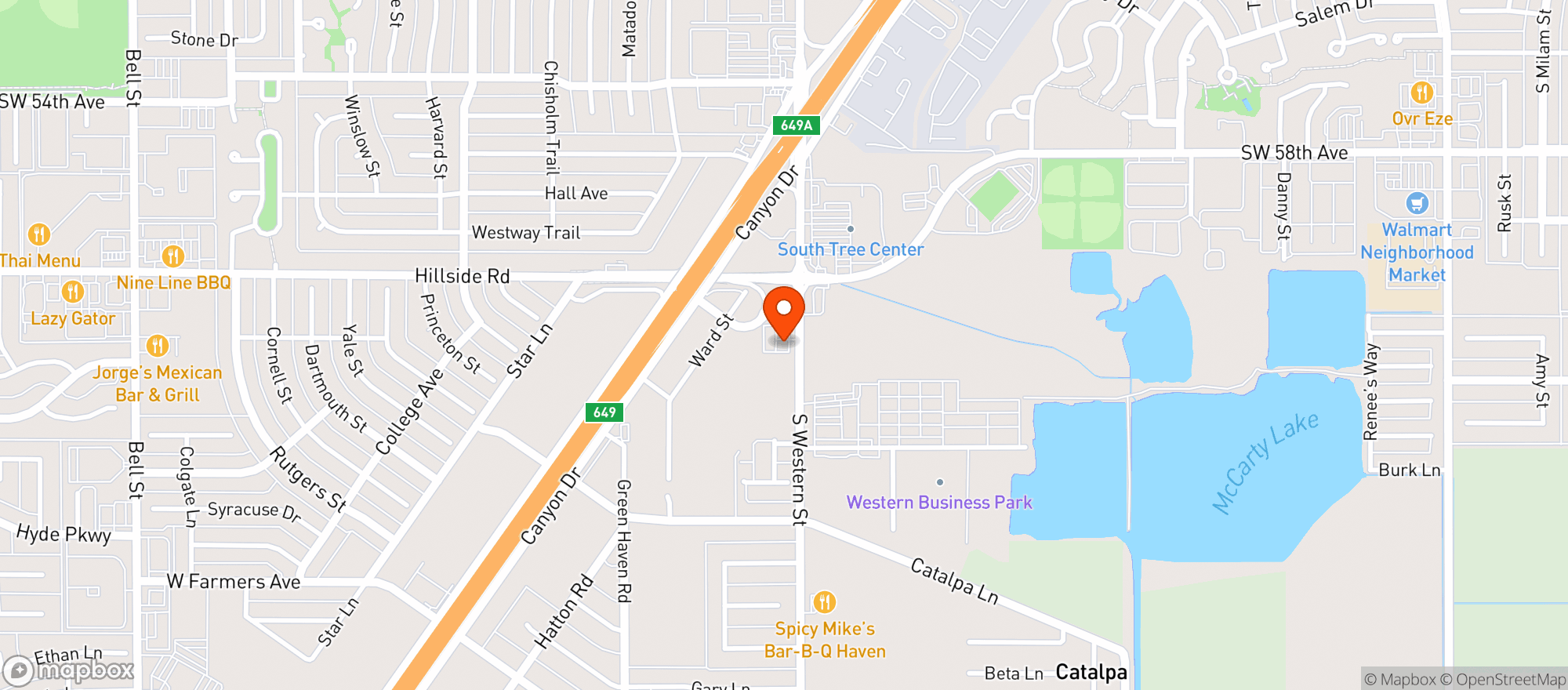 Map showing Party Stop #4