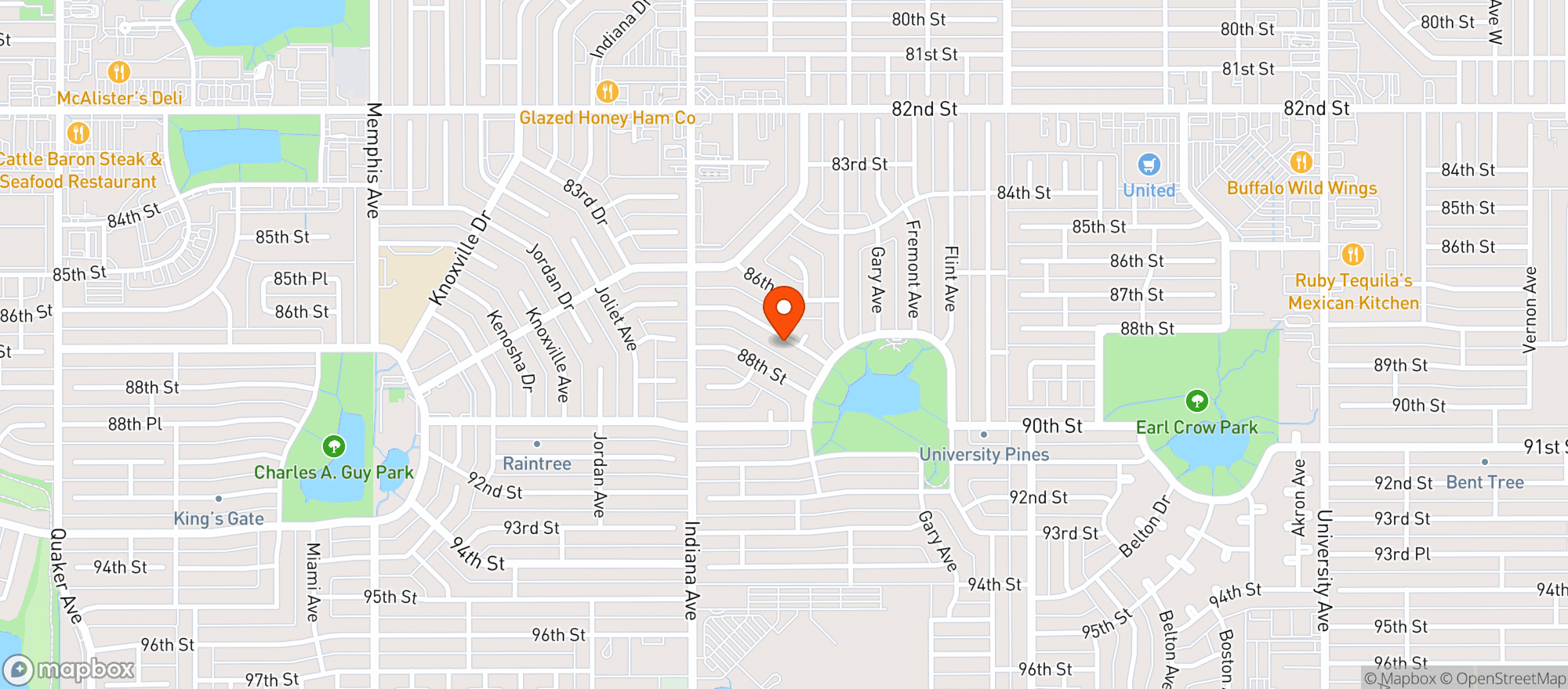 Map showing D&J Firewalkers LLC/David or Jeannette