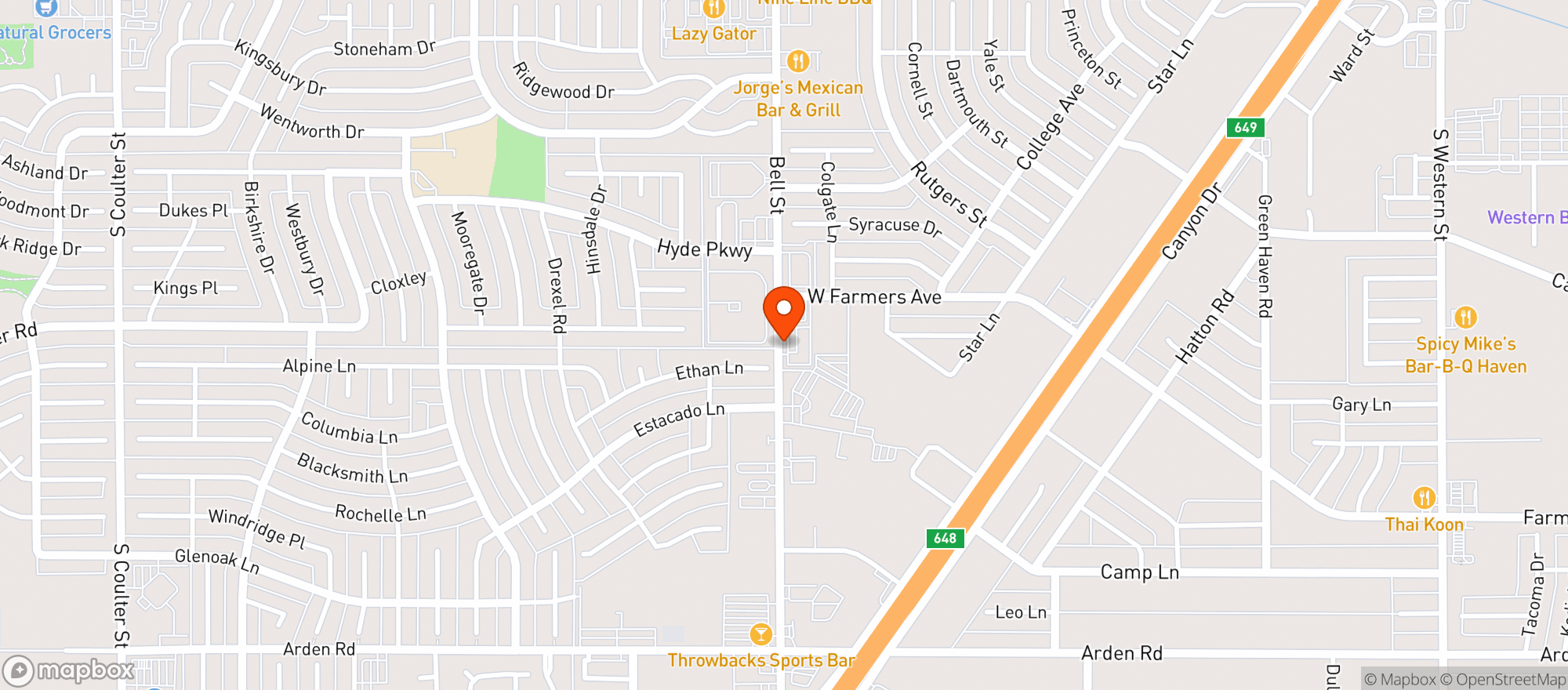 Map showing Green Gorilla Smoke & Vape Shop