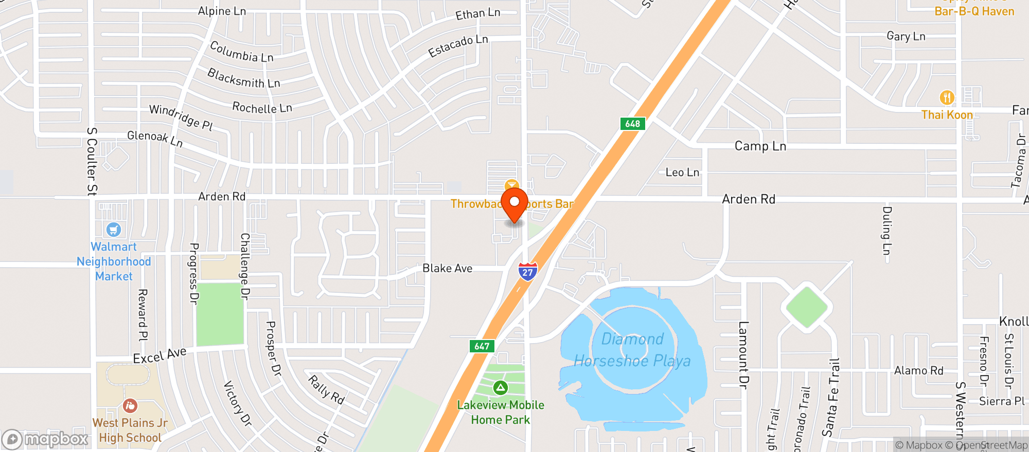 Map showing Quiktrip #7914