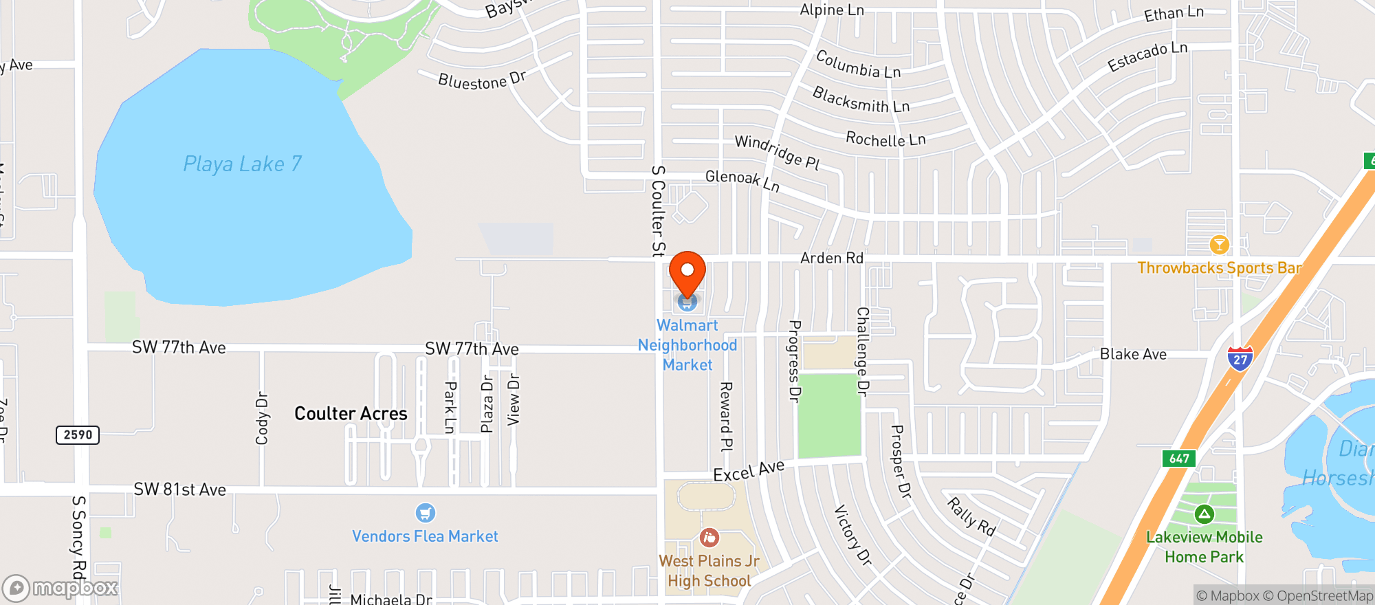 Map showing Neighborhood Market