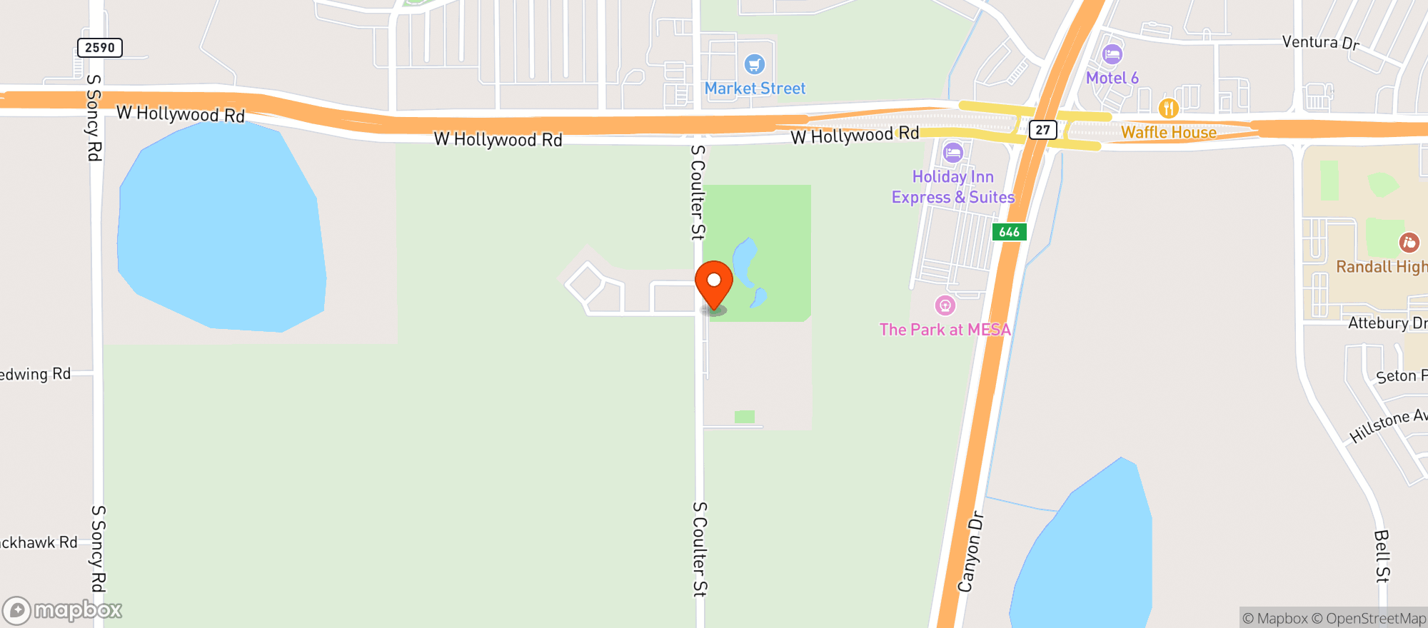 Map showing Preston West Golf Course