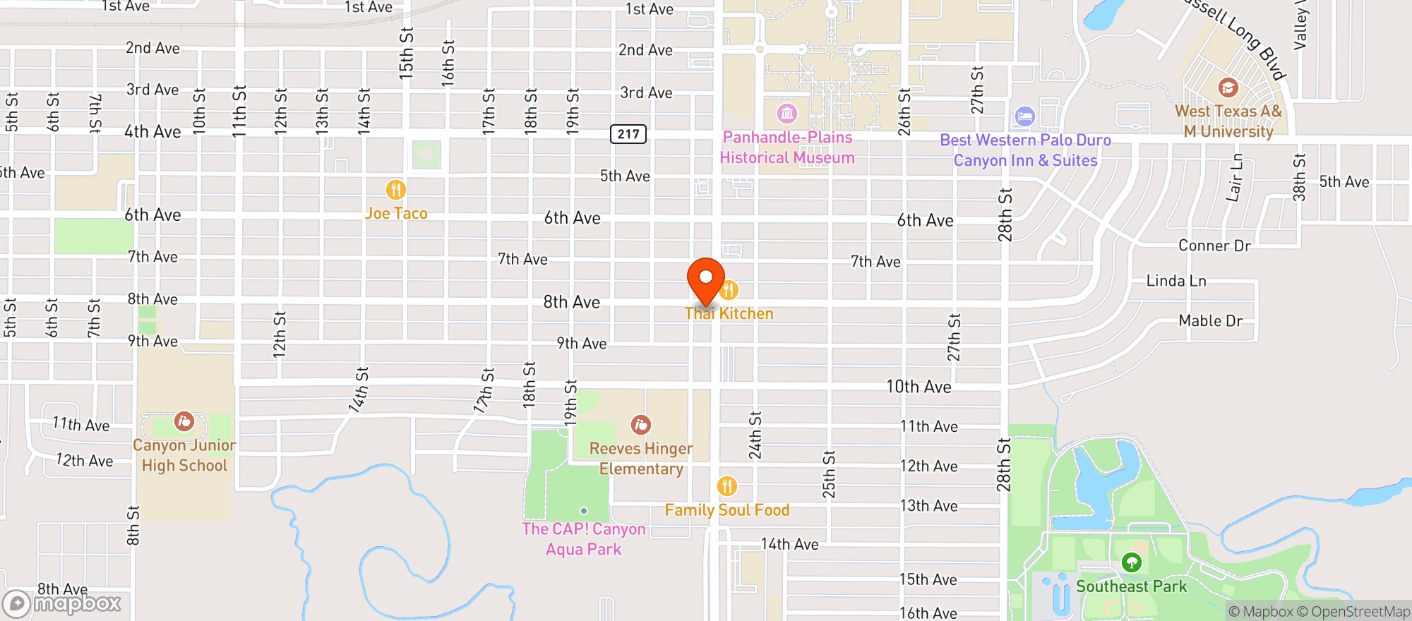 Map showing Allsup's