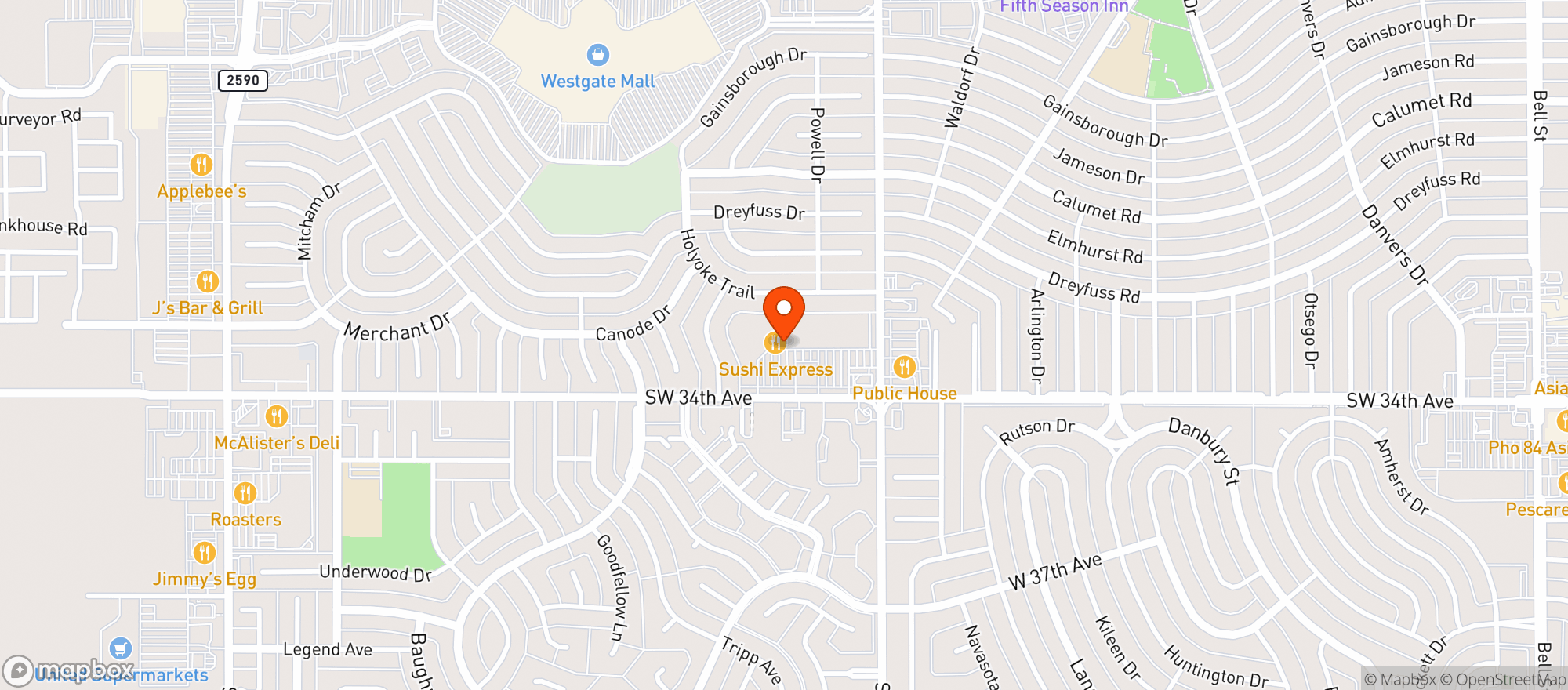 Map showing Natural Grocers by Vitamin Cottage - Natural Grocers by VC_Amarillo (AM) - 00530032