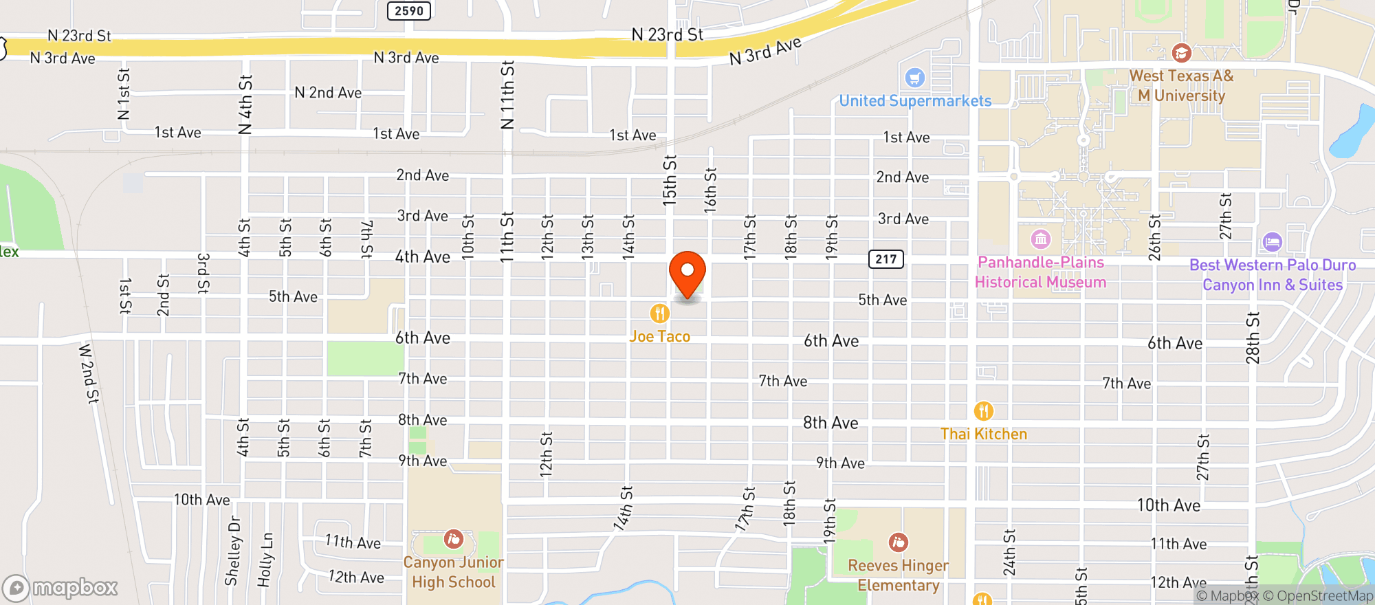 Map showing Mickeys Place