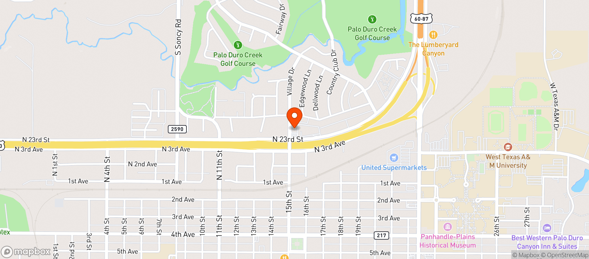 Map showing Allsup's
