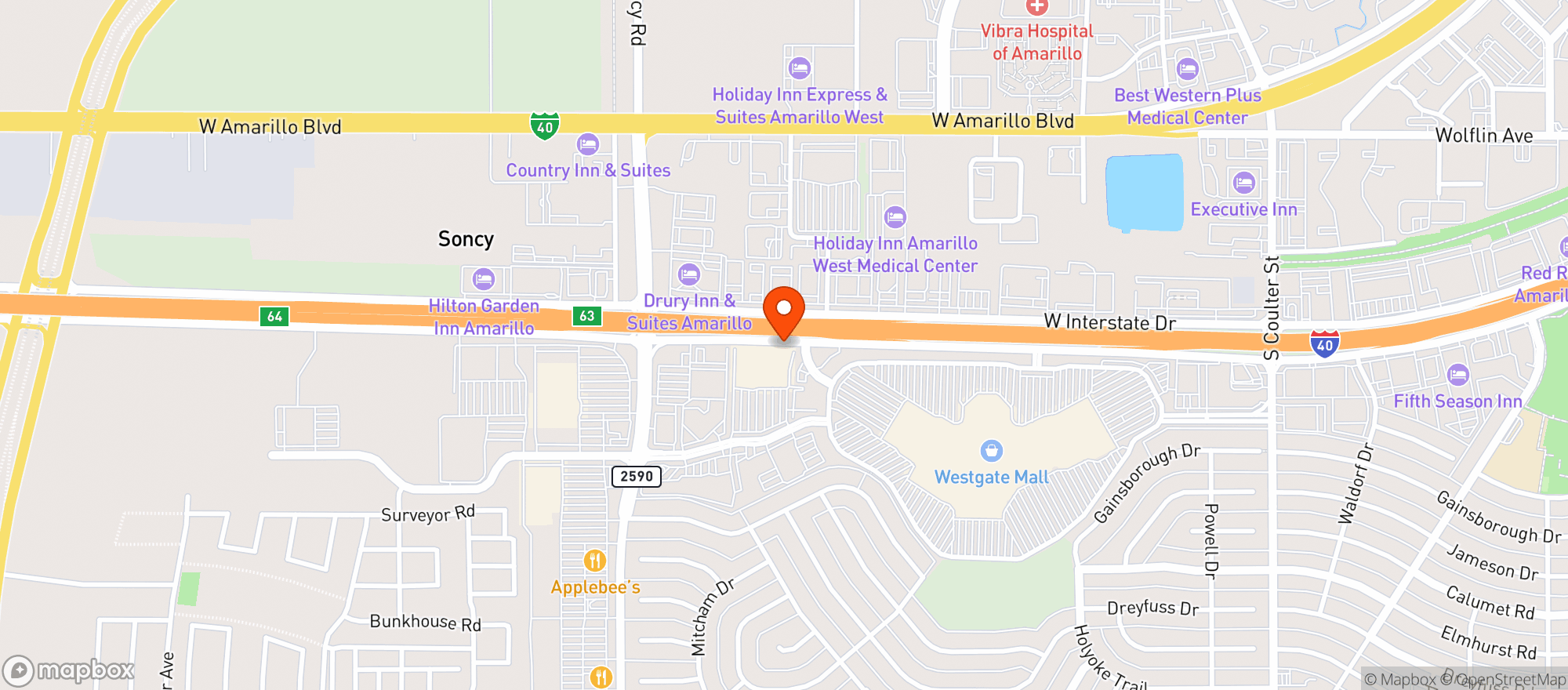 Map showing Target Store