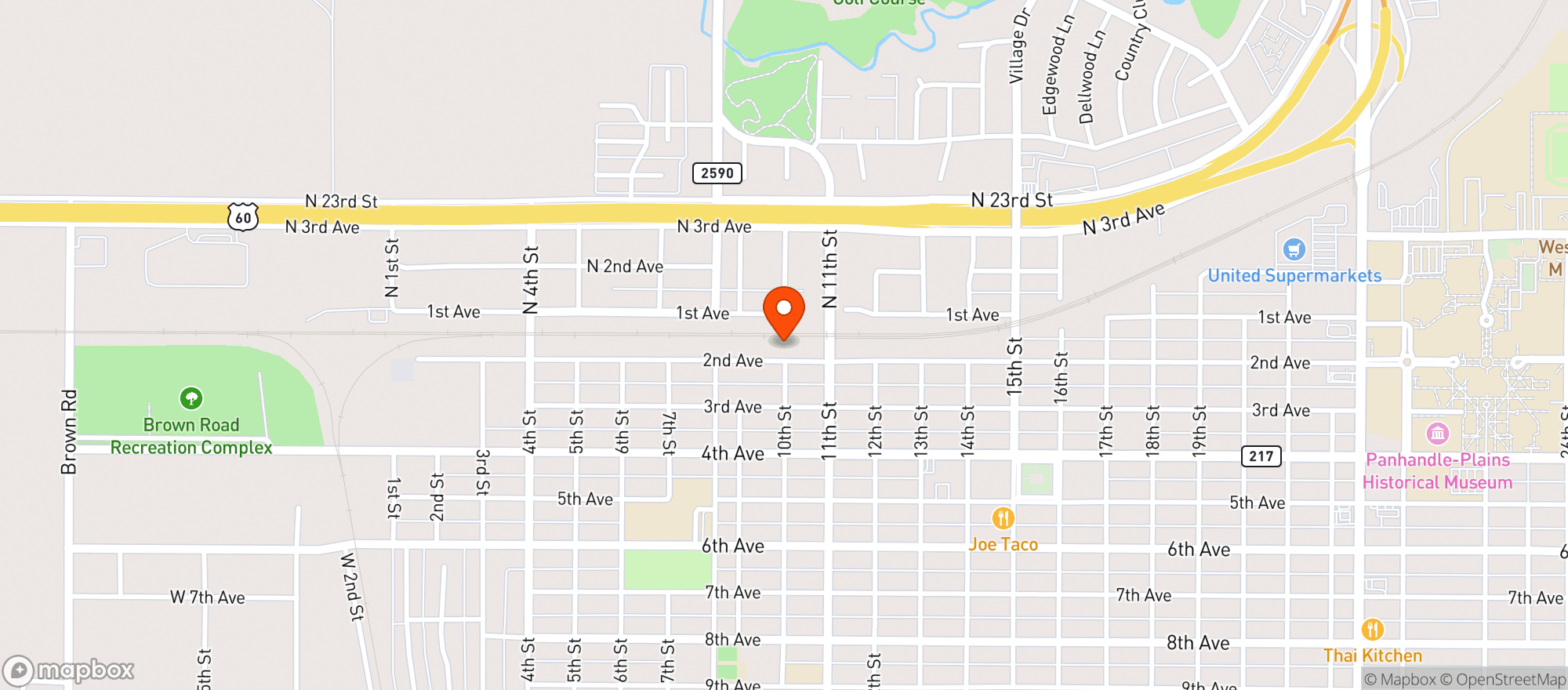 Map showing Pondaseta Brewing Co