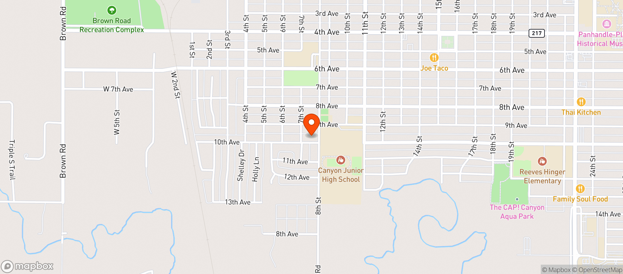Map showing Allsup's