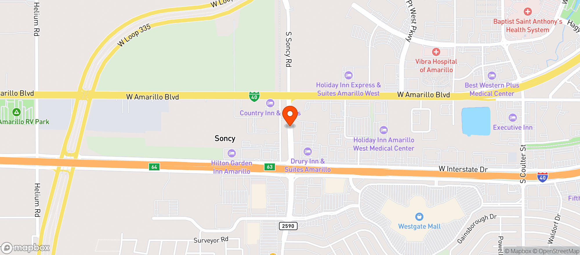 Map showing Plaza Restaurant