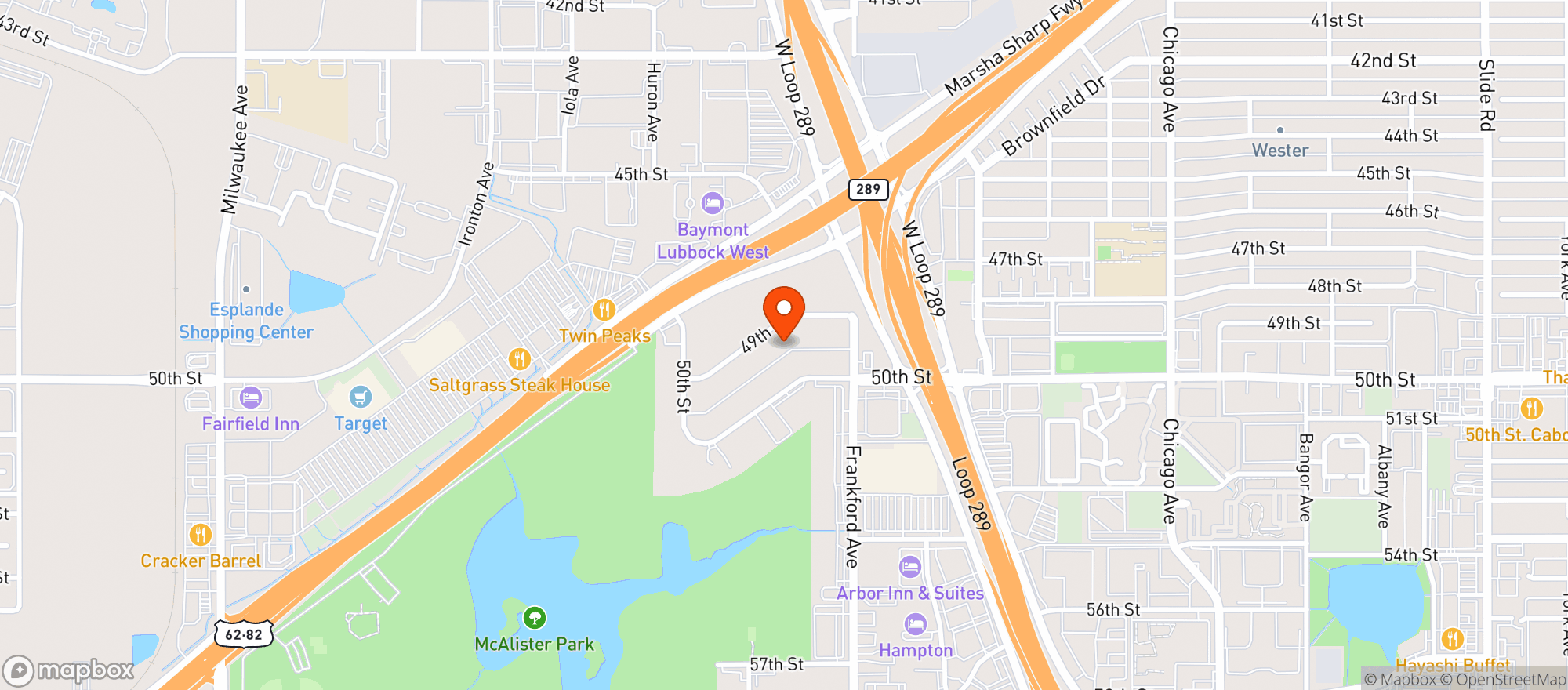Map showing Target