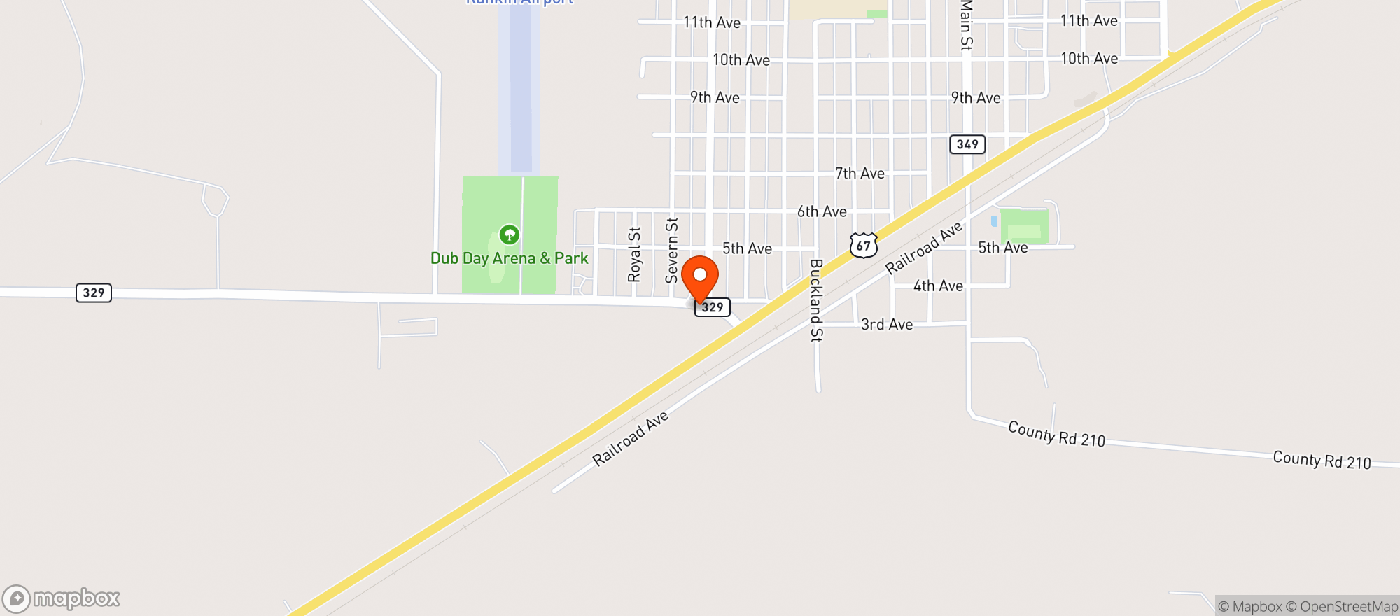 Map showing Allsup's