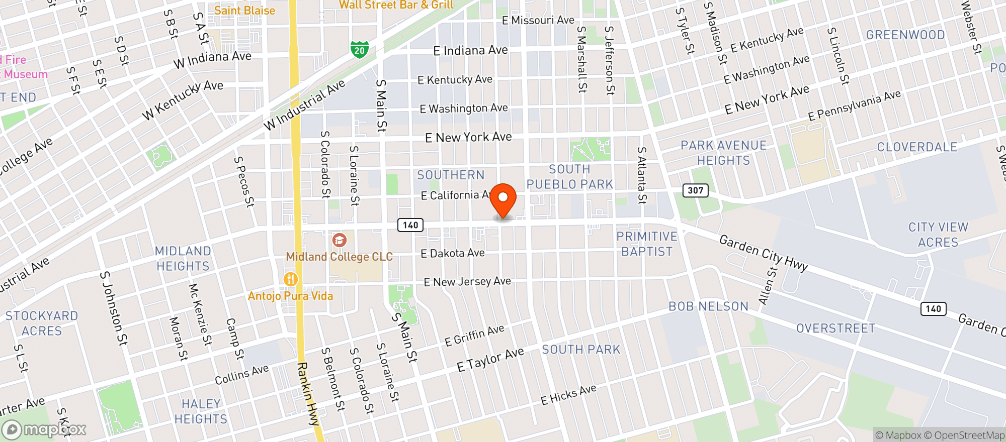 Map showing TONY'S LIQUOR STORE