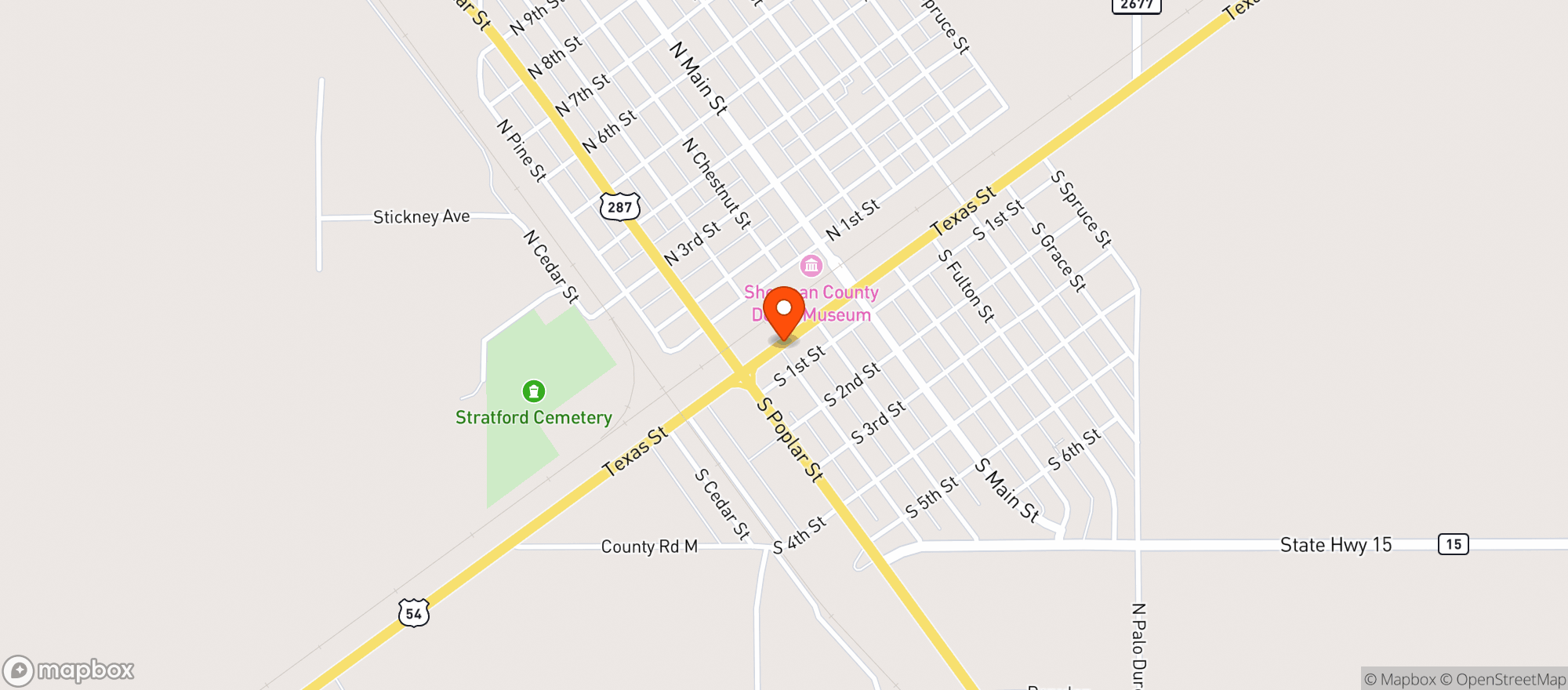 Map showing Allsup's