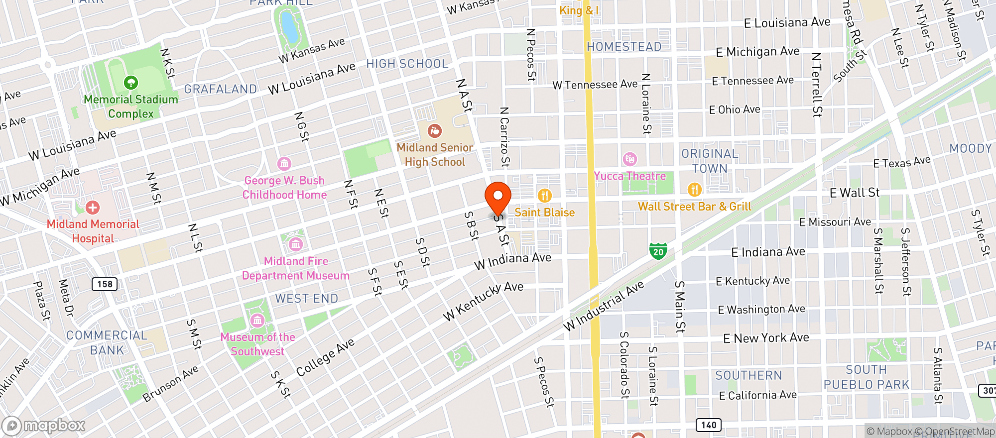 Map showing El Sinaloense Mariscos & Bar