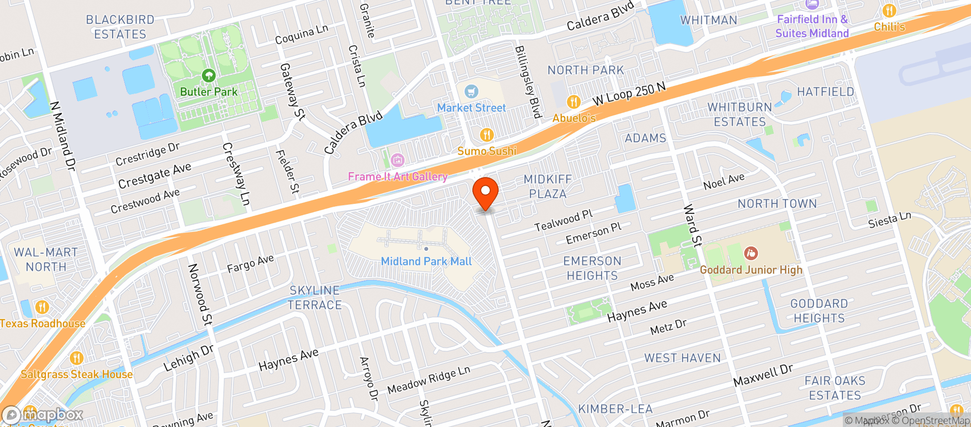Map showing Gnc