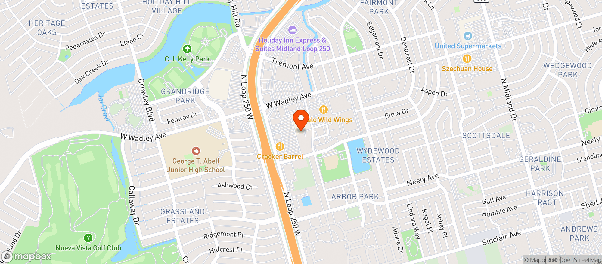 Map showing Natural Grocers by Vitamin Cottage - Natural Grocers by VC_Midland (ML) - 00530046
