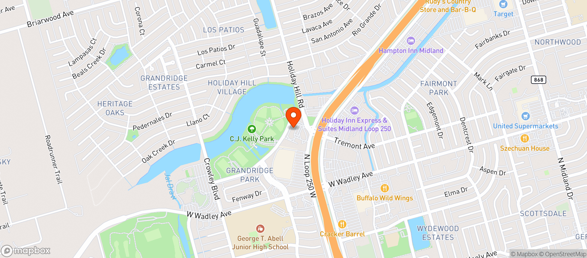 Map showing Little Woodrows