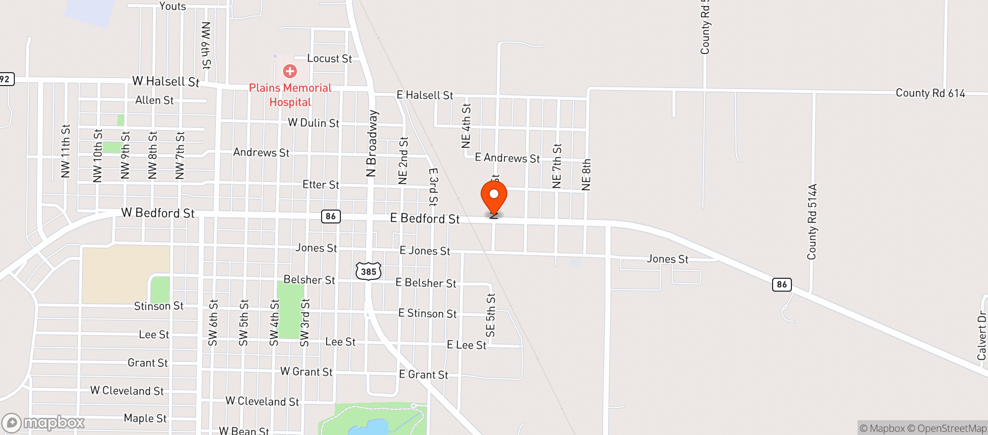 Map showing Allsup's