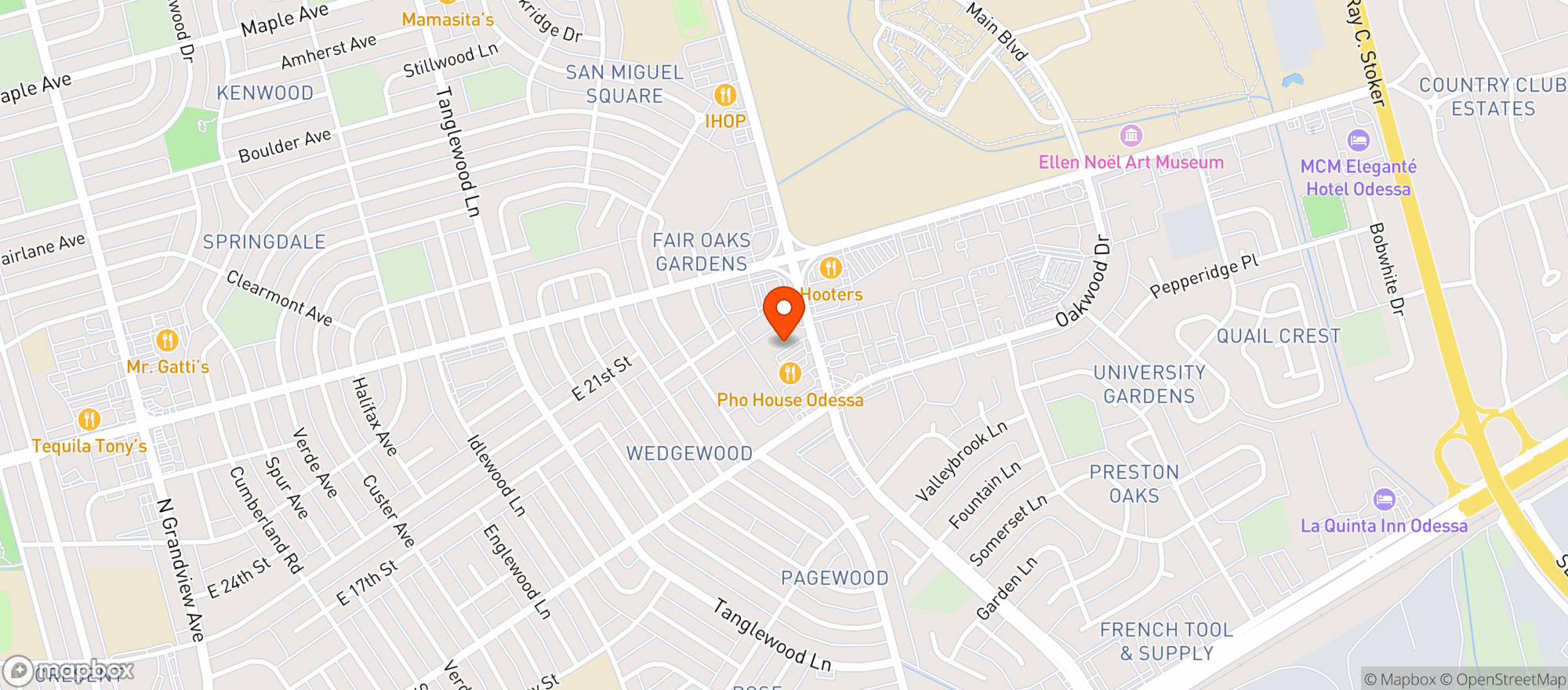 Map showing Zucchis Sports Grill