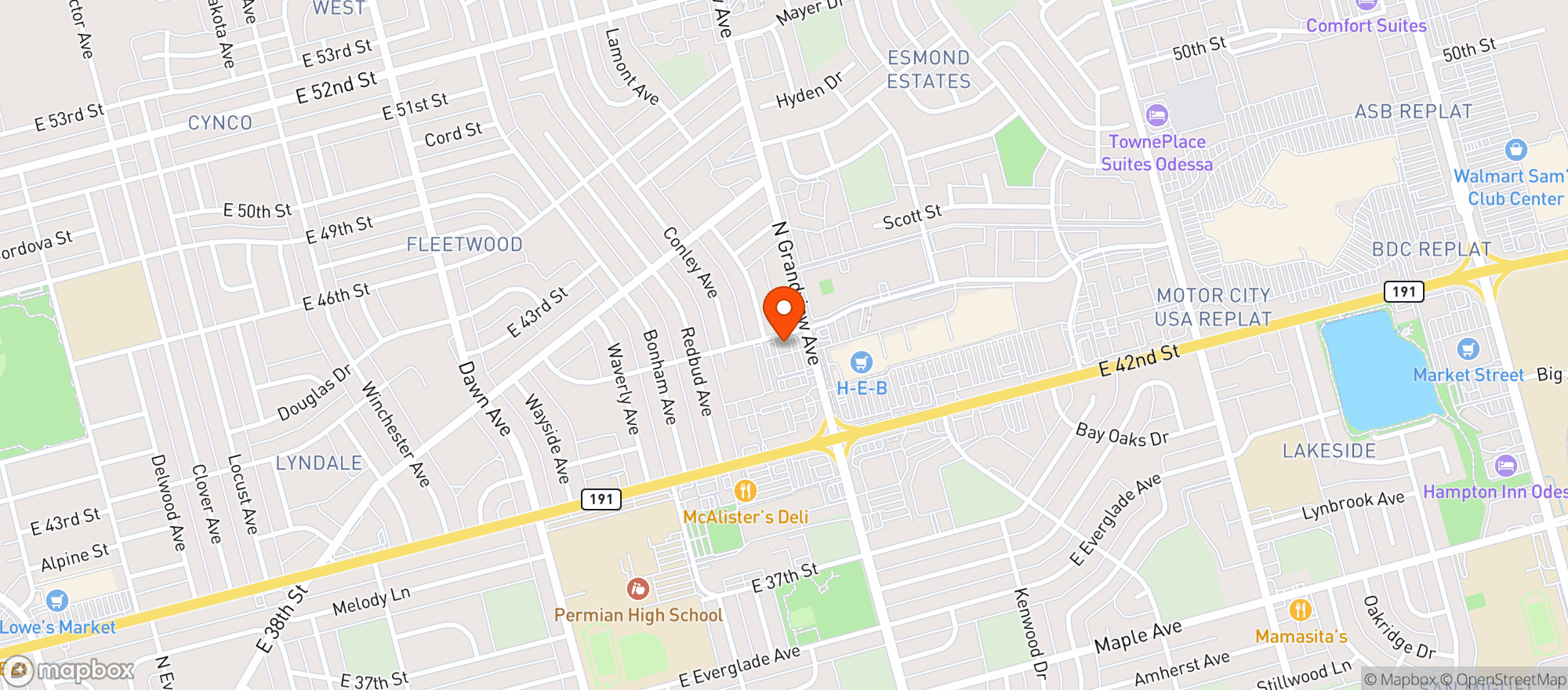 Map showing Buffalo Wild Wings Gril #3215