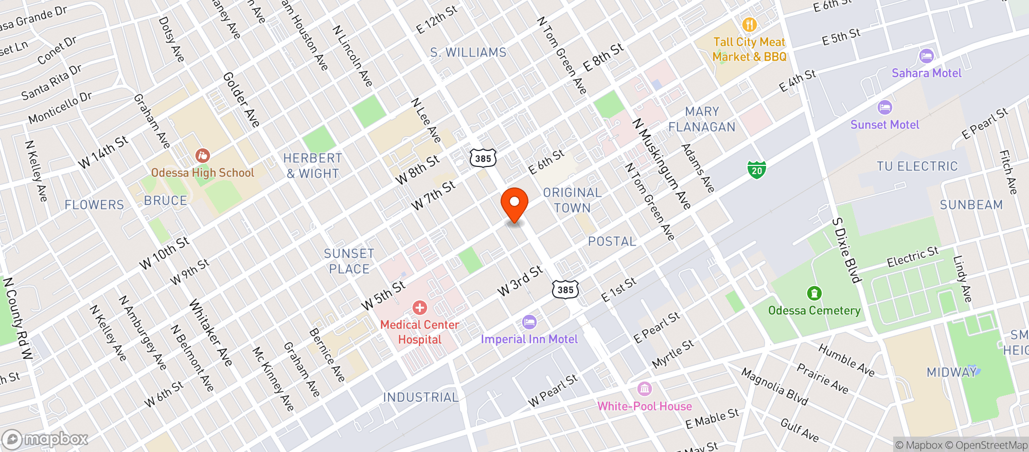 Map showing Habibi Cantina