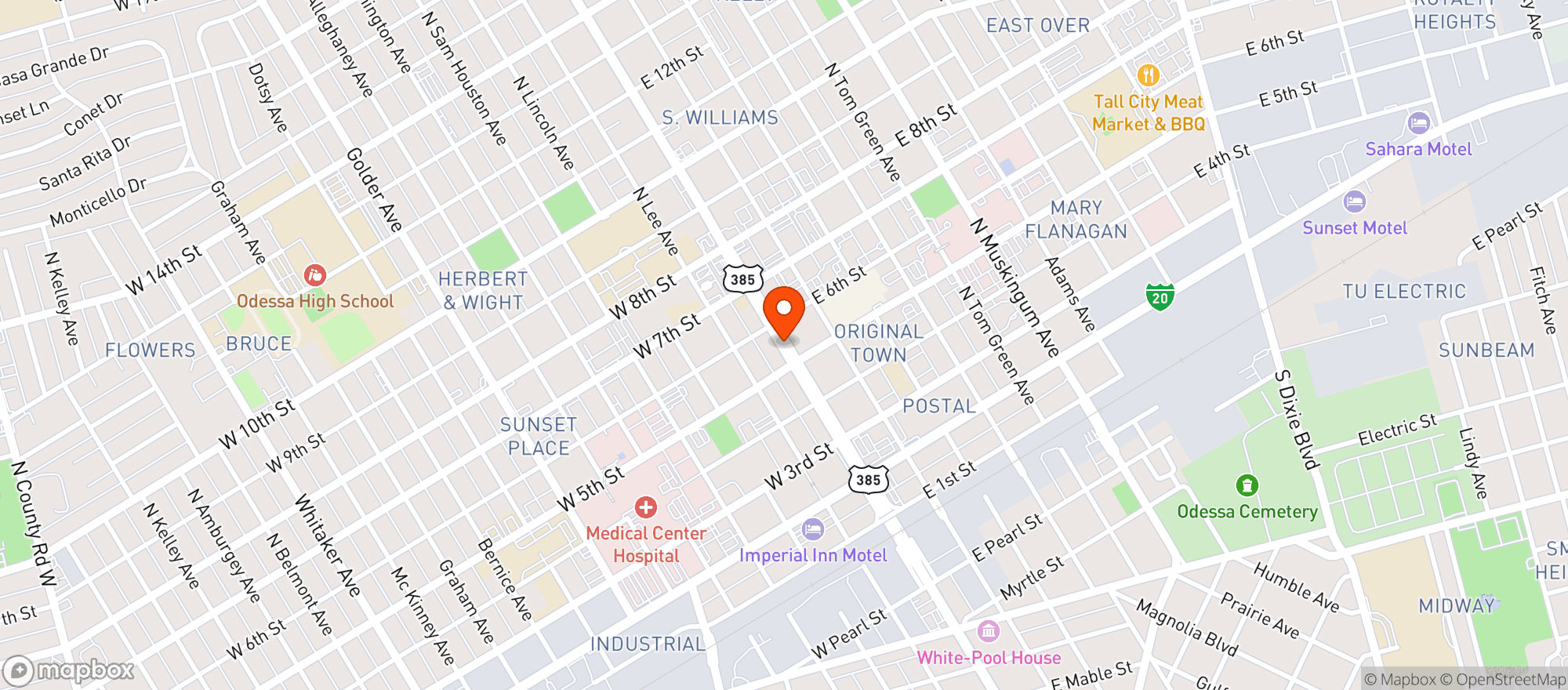 Map showing El Sinaloense Mariscos & Bar