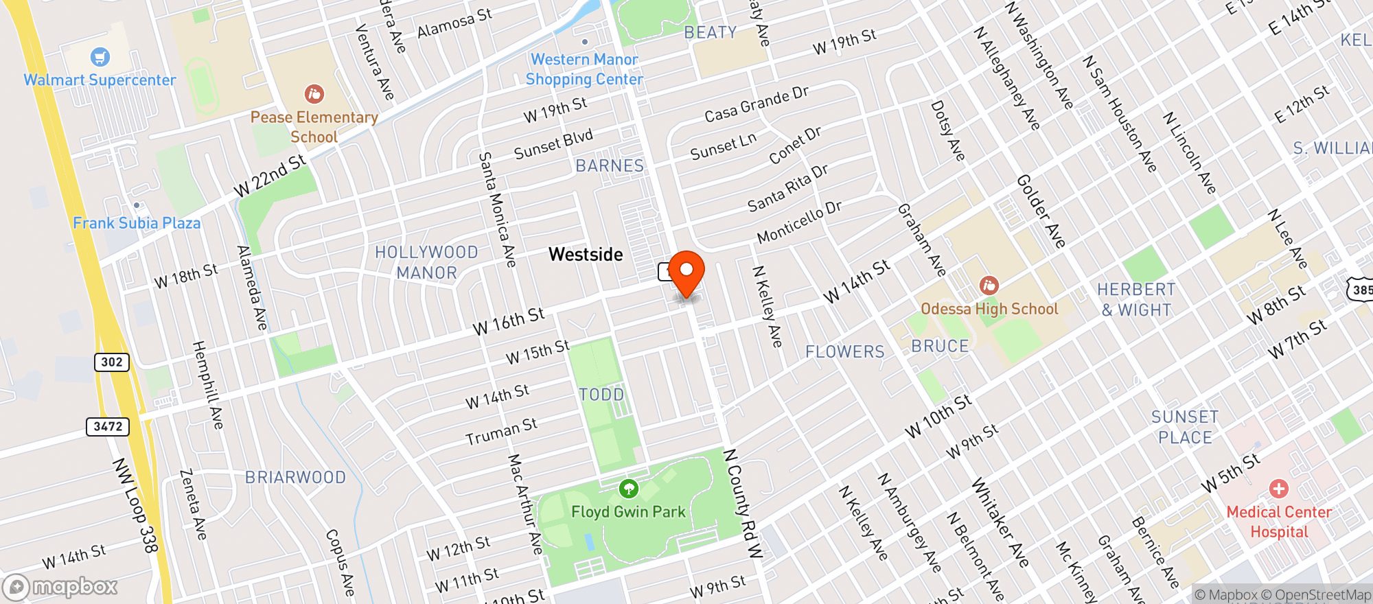 Map showing Triple R Liquor Store