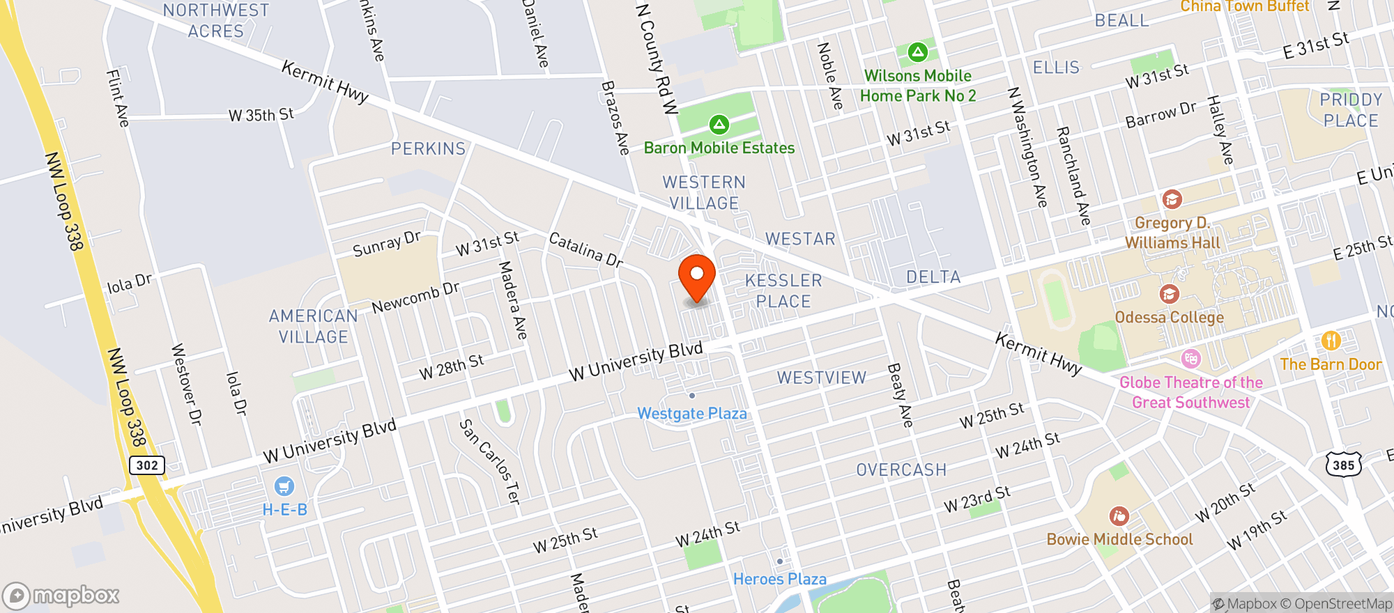 Map showing United Supermarket