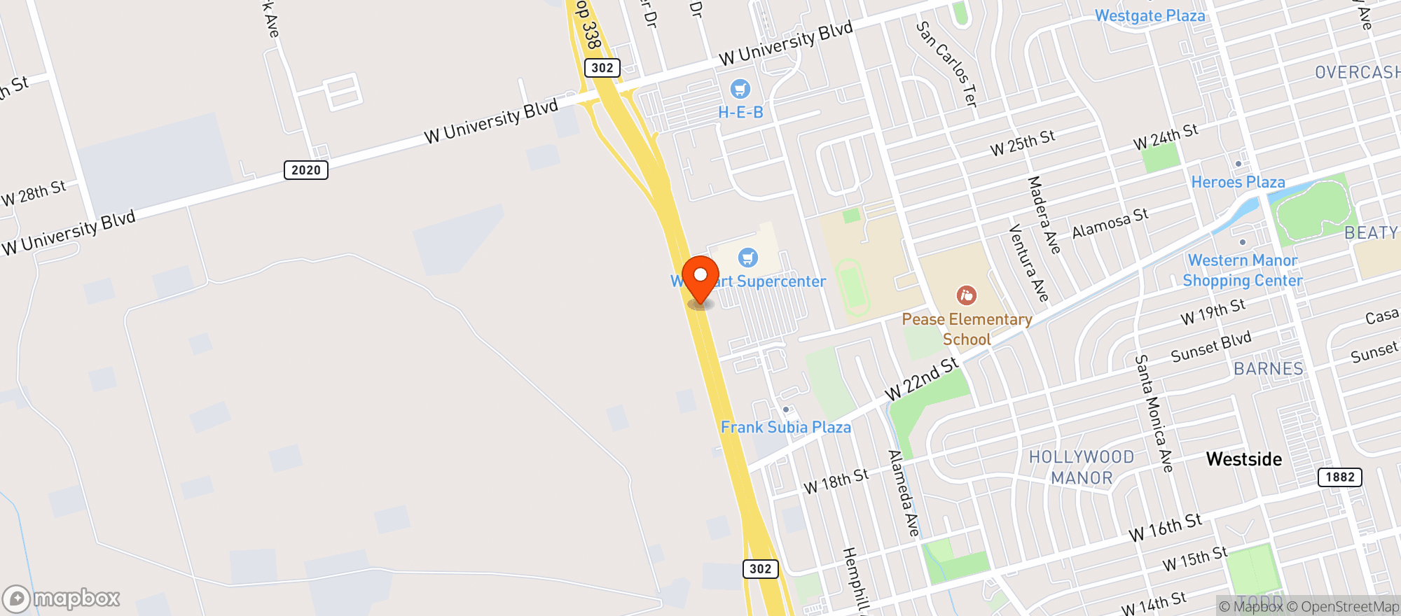 Map showing Walmart Supercenter