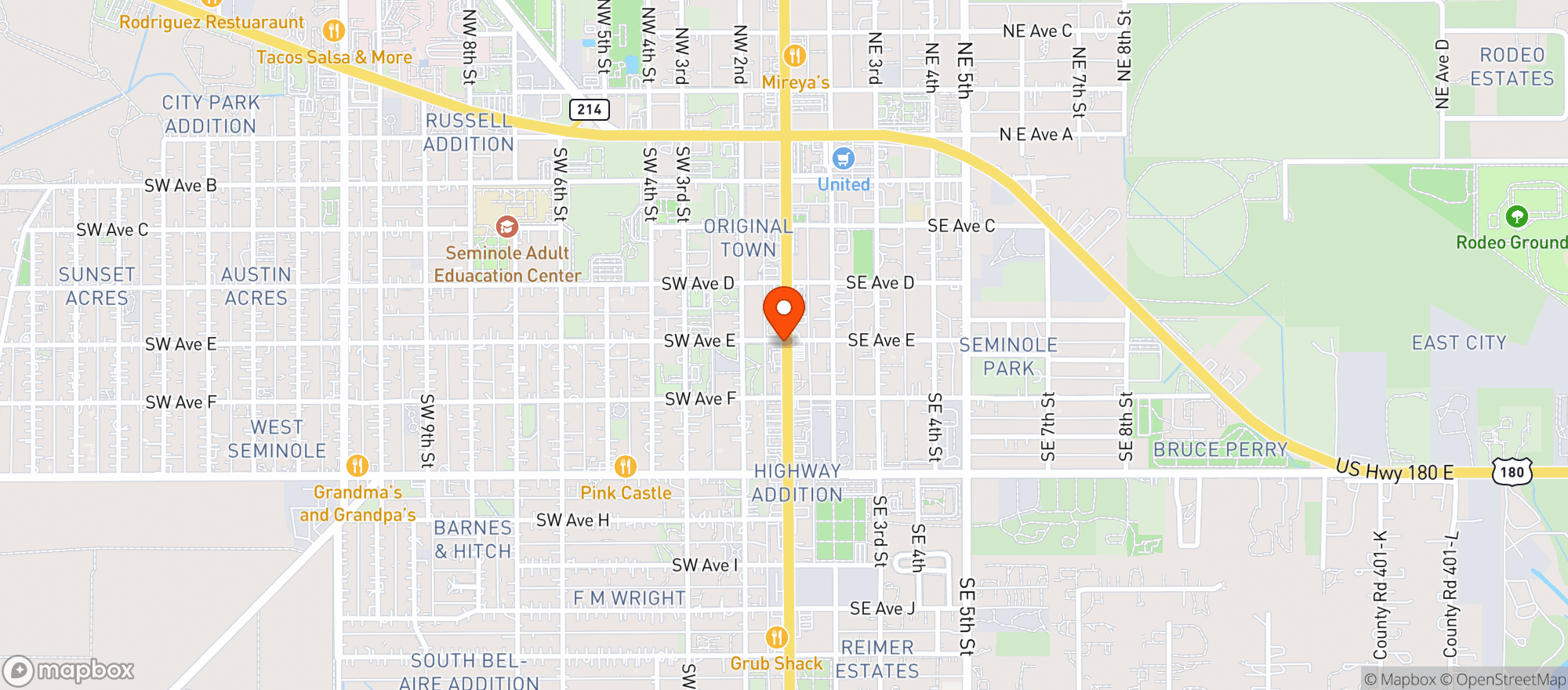 Map showing Health 2 U Health Food Store