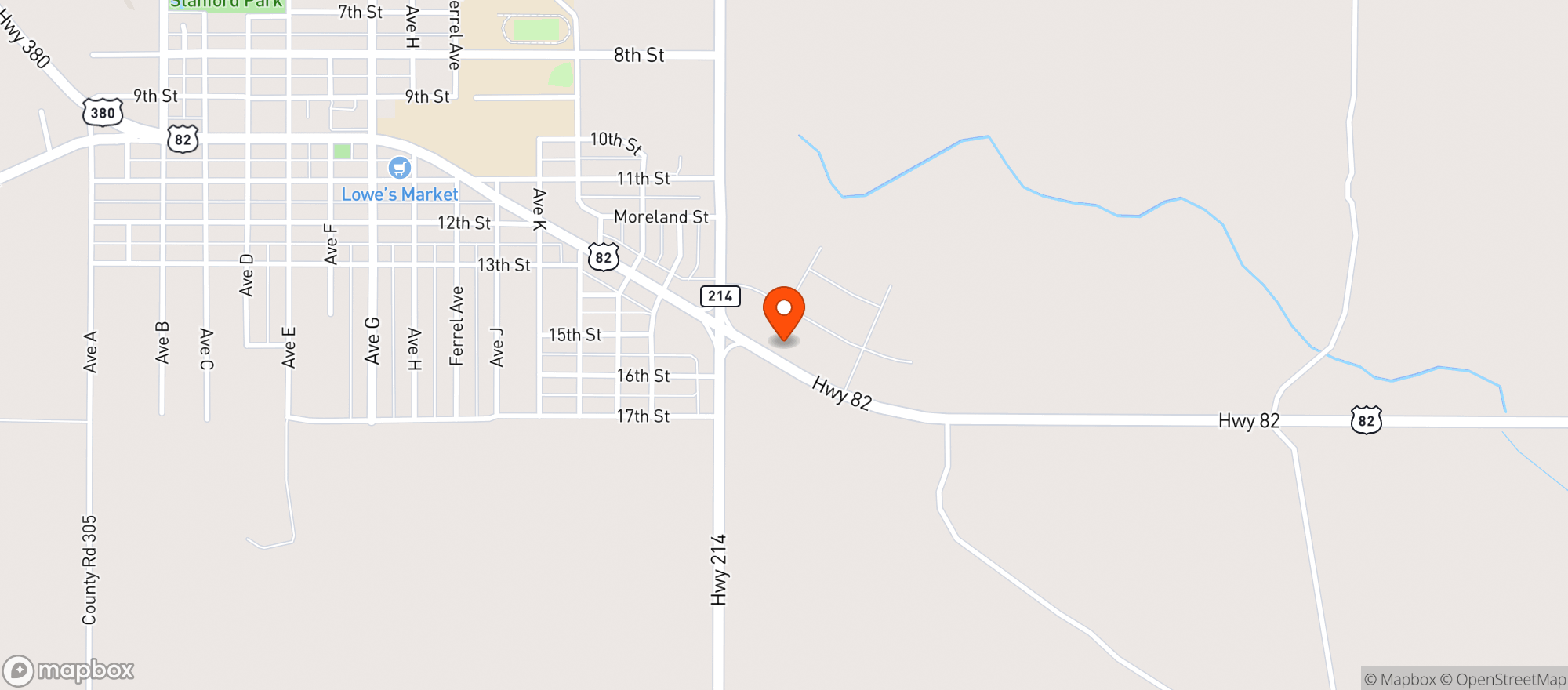 Map showing Allsup's