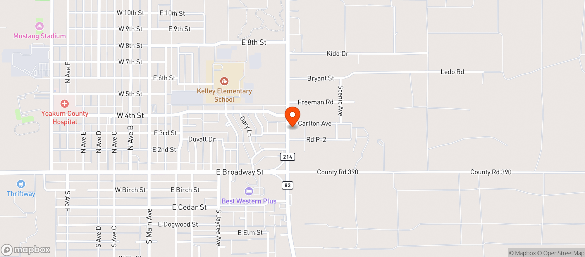 Map showing Allsup's