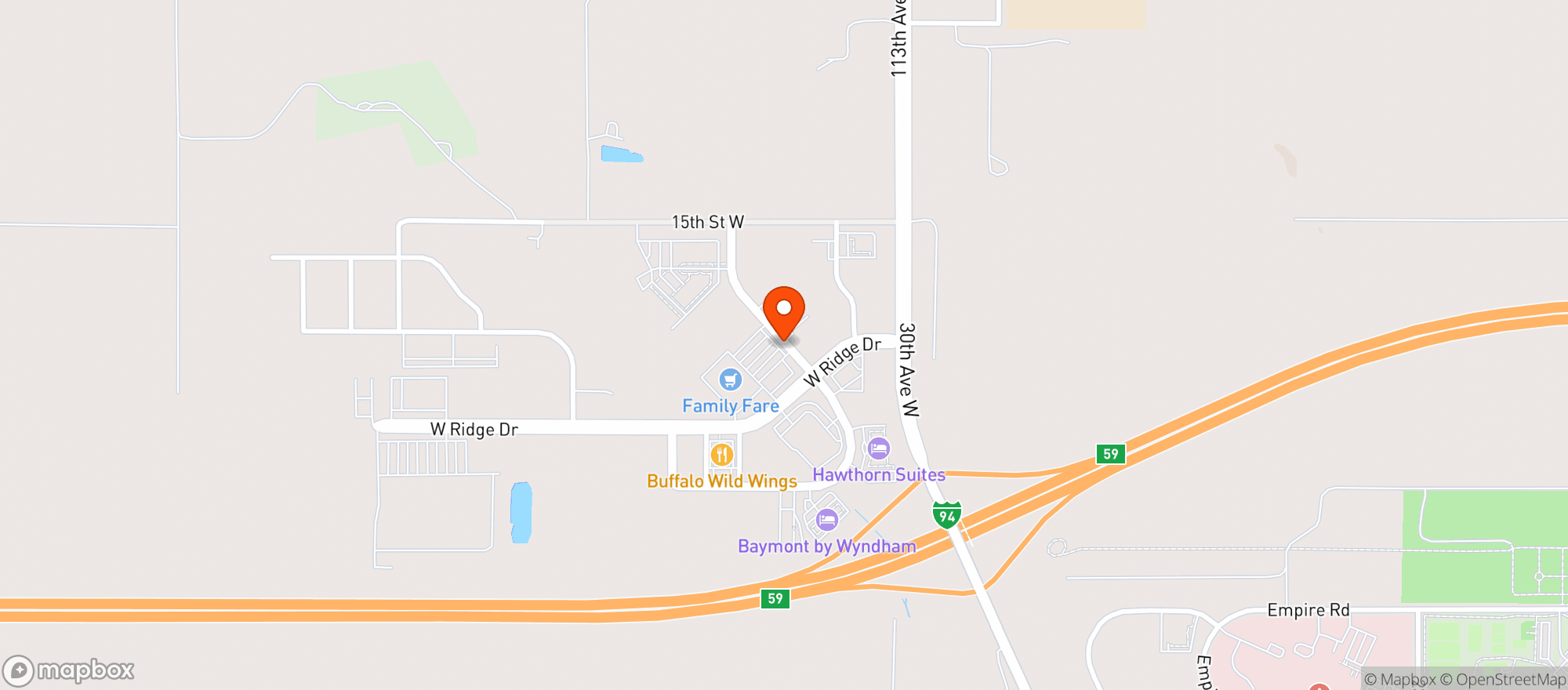 Map showing Family Fare Supermarket