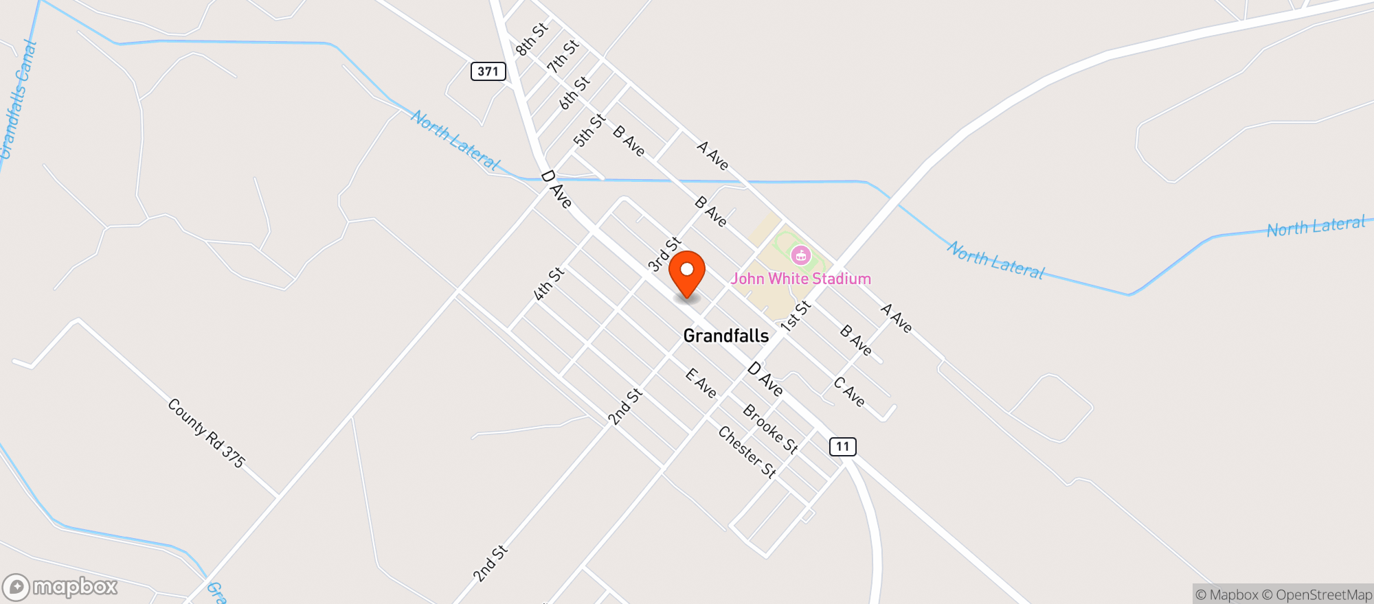 Map showing Allsup's
