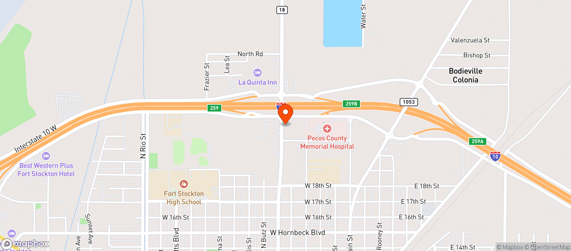 Map showing Allsup's