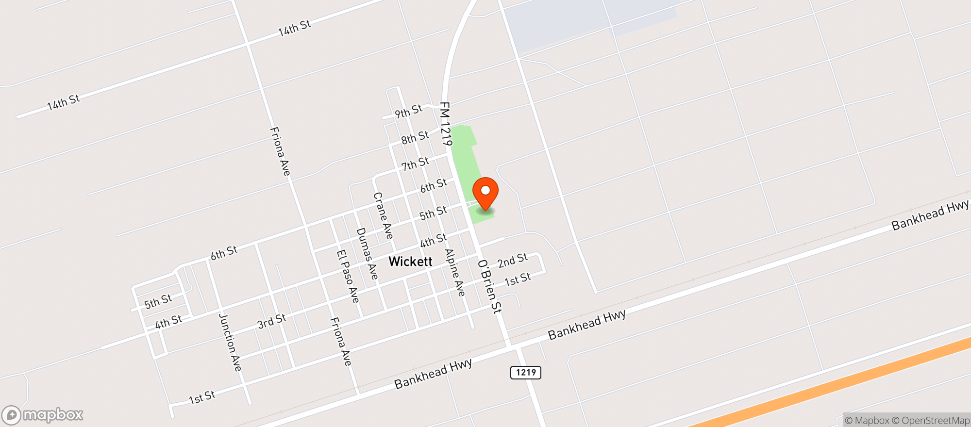 Map showing Allsup's